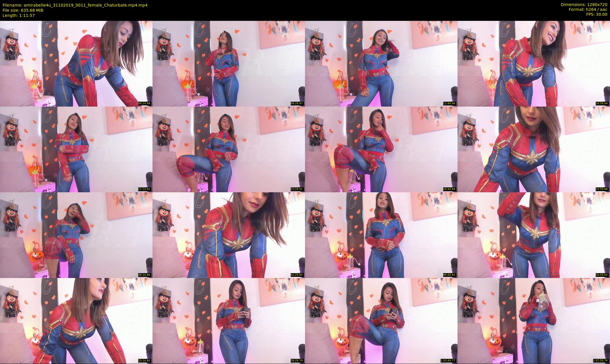 amirabelle4u — 72 minute Chaturbate female cam show recording, 720p, Oct 31, 2019