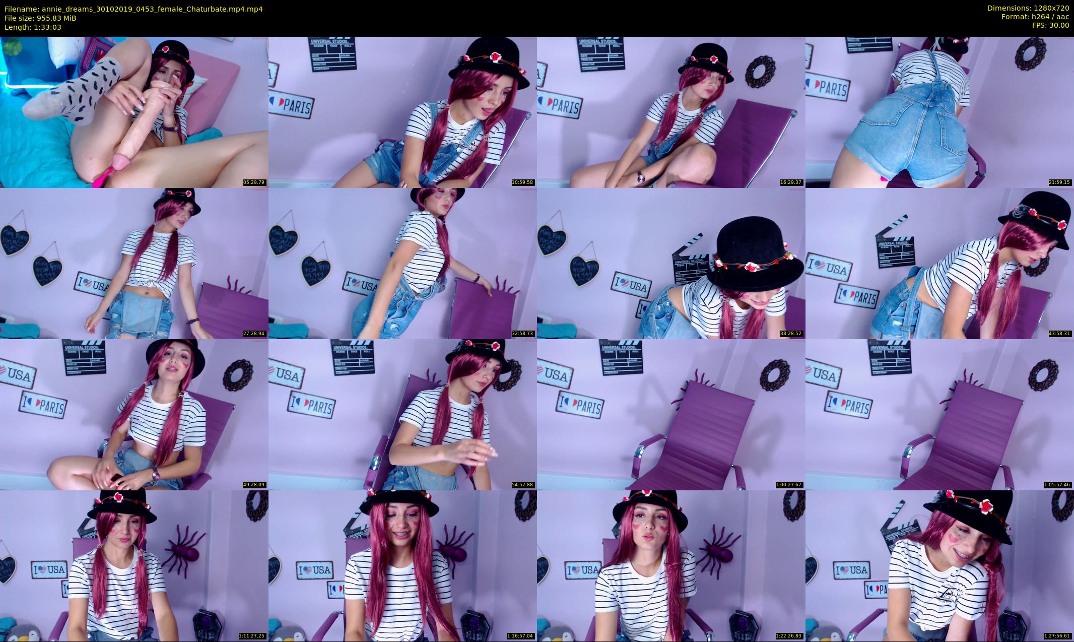annie_dreams — 94 minute Chaturbate female cam show recording, 720p, Oct 30, 2019
