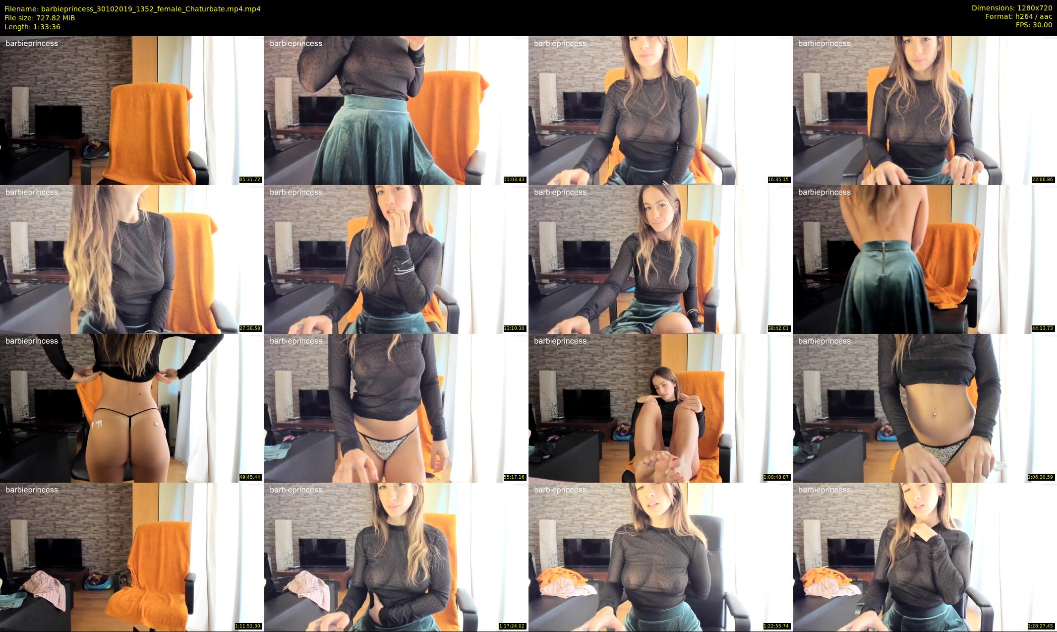 barbieprincess — 94 minute Chaturbate female cam show recording, 720p, Oct 30, 2019