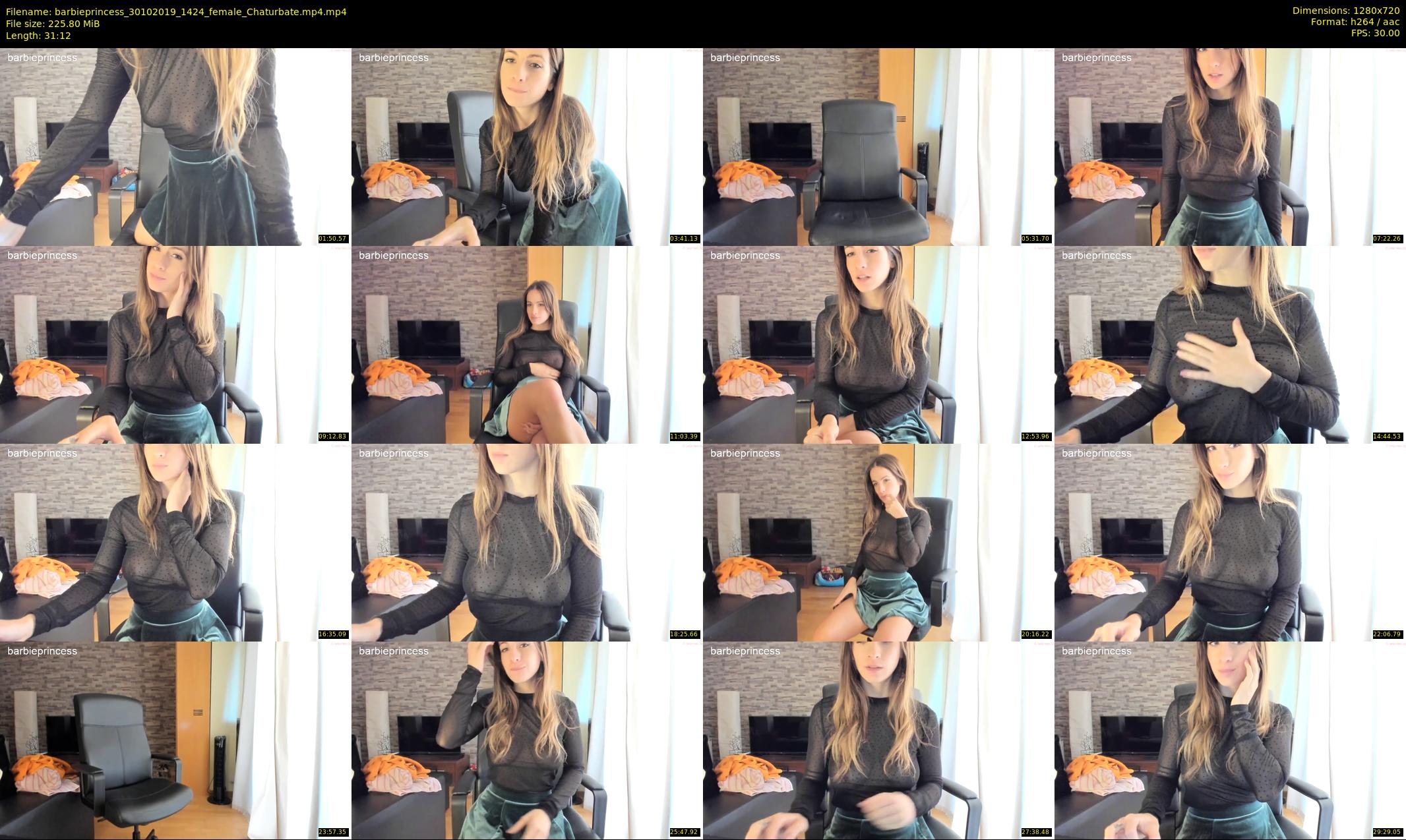 barbieprincess — 32 minute Chaturbate female cam show recording, 720p, Oct 30, 2019
