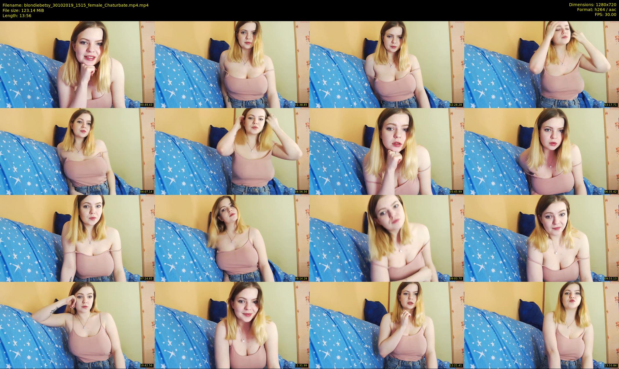 blondiebetsy — 14 minute Chaturbate female cam show recording, 720p, Oct 30, 2019