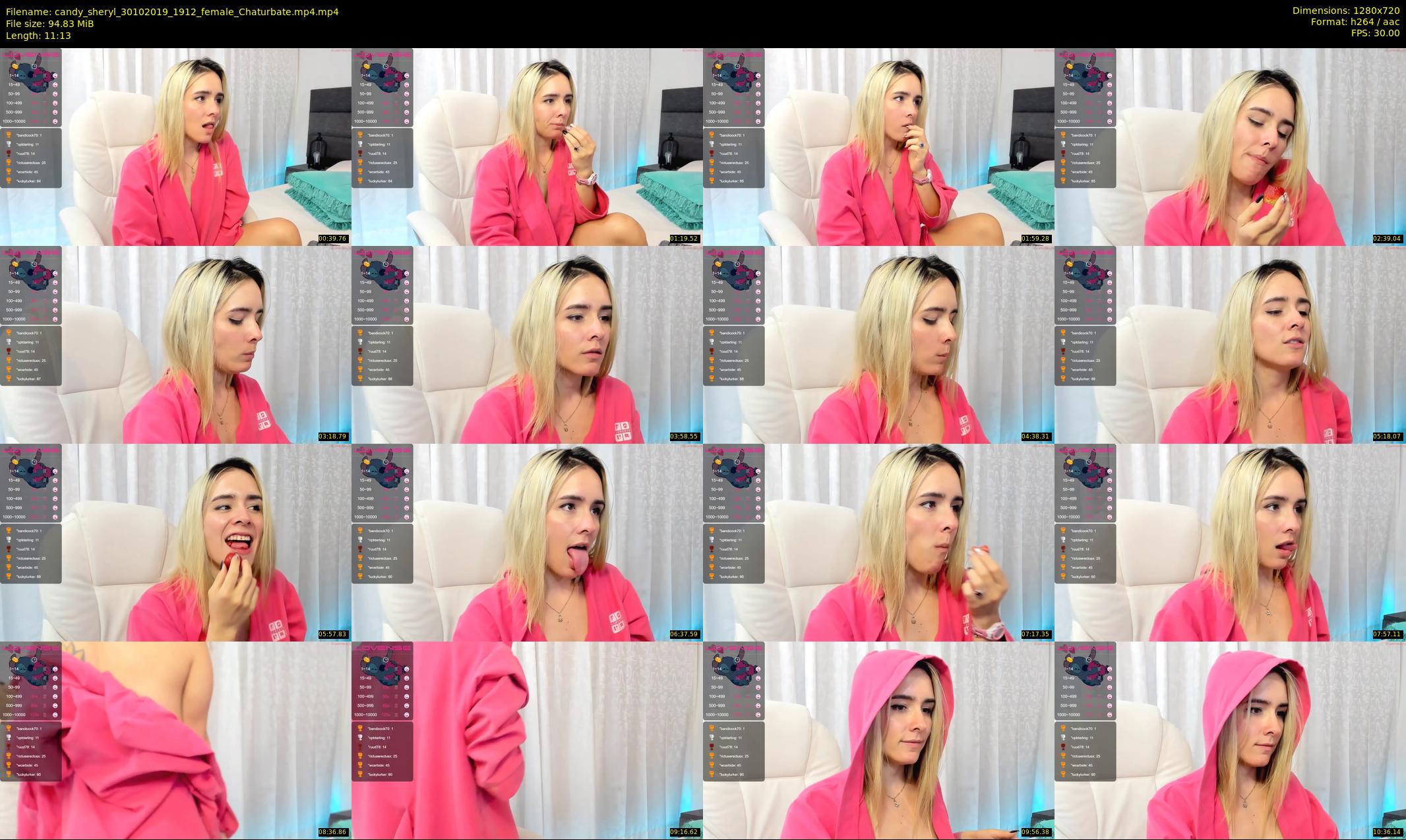 candy_sheryl — 12 minute Chaturbate female cam show recording, 720p, Oct 30, 2019