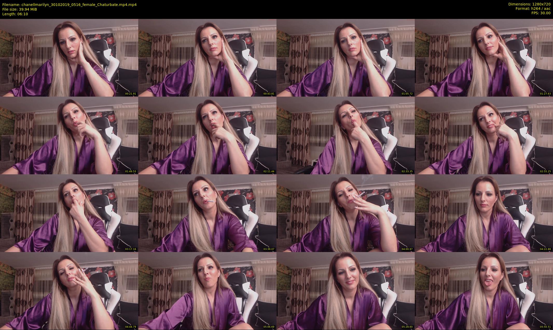 chanellmarilyn — 7 minute Chaturbate female cam show recording, 720p, Oct 30, 2019