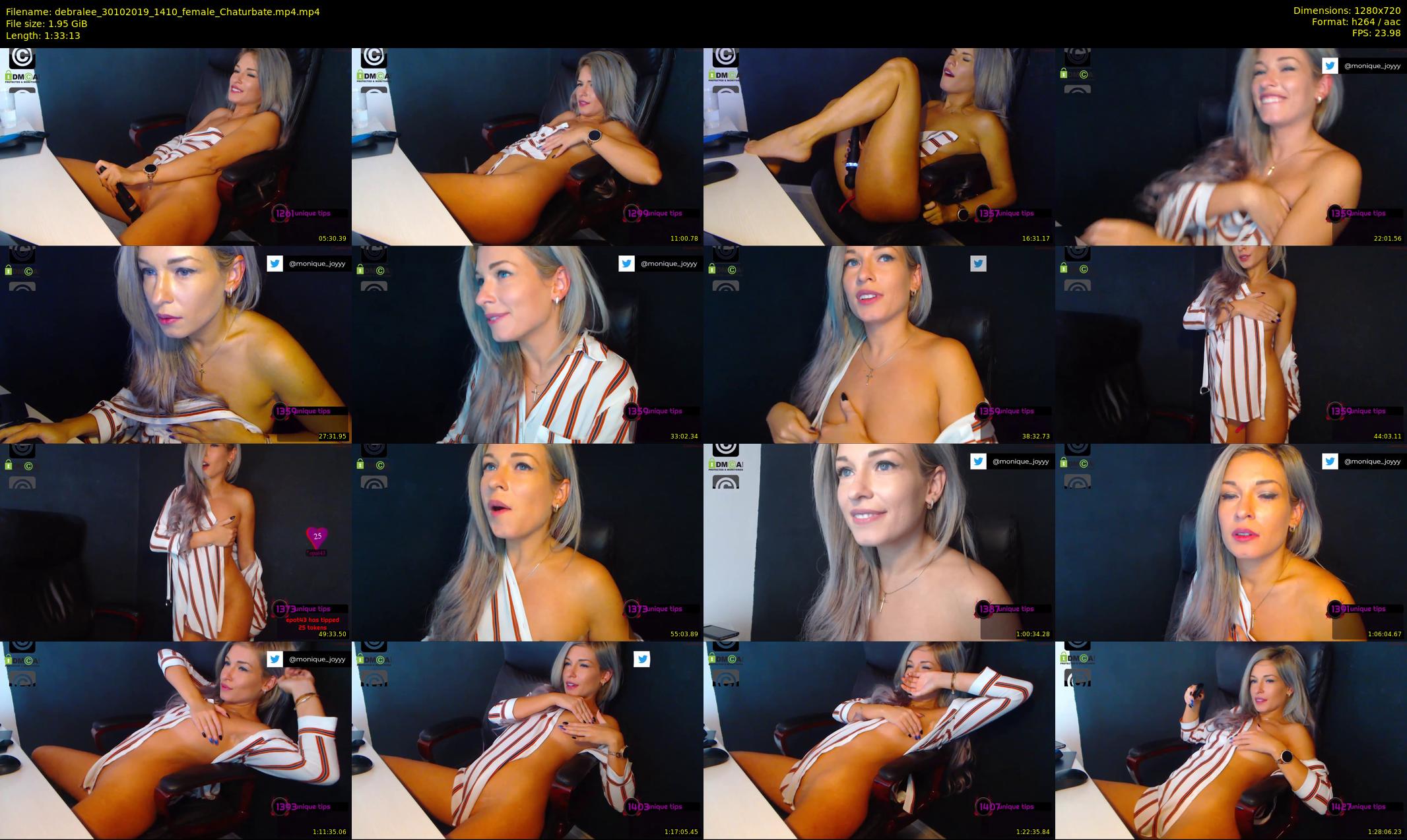 debralee — 94 minute Chaturbate female cam show recording, 720p, Oct 30, 2019