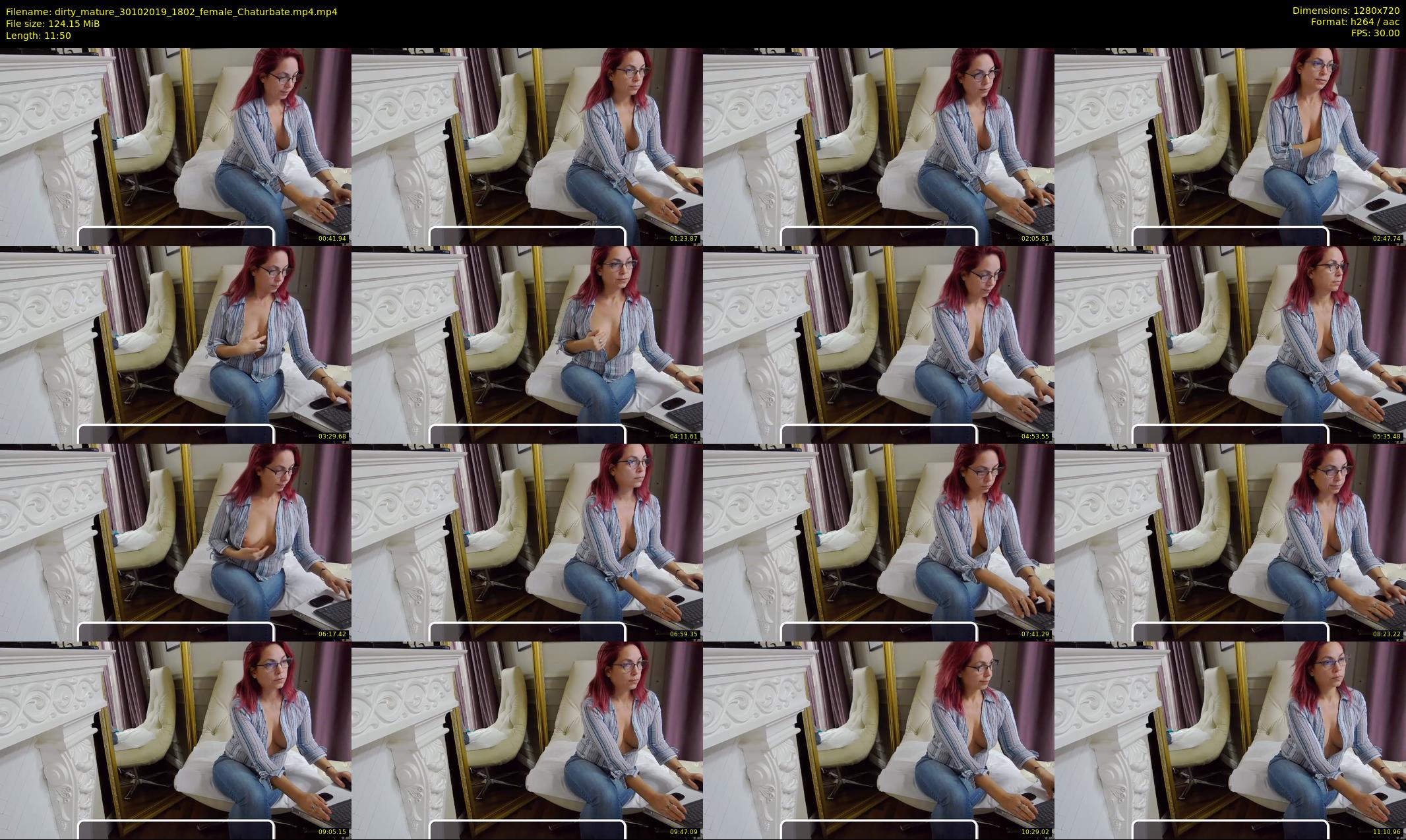 dirty_mature — 12 minute Chaturbate female cam show recording, 720p, Oct 30, 2019