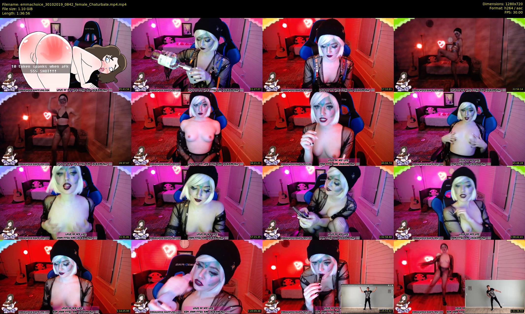 emmachoice — 97 minute Chaturbate female cam show recording, 720p, Oct 30, 2019