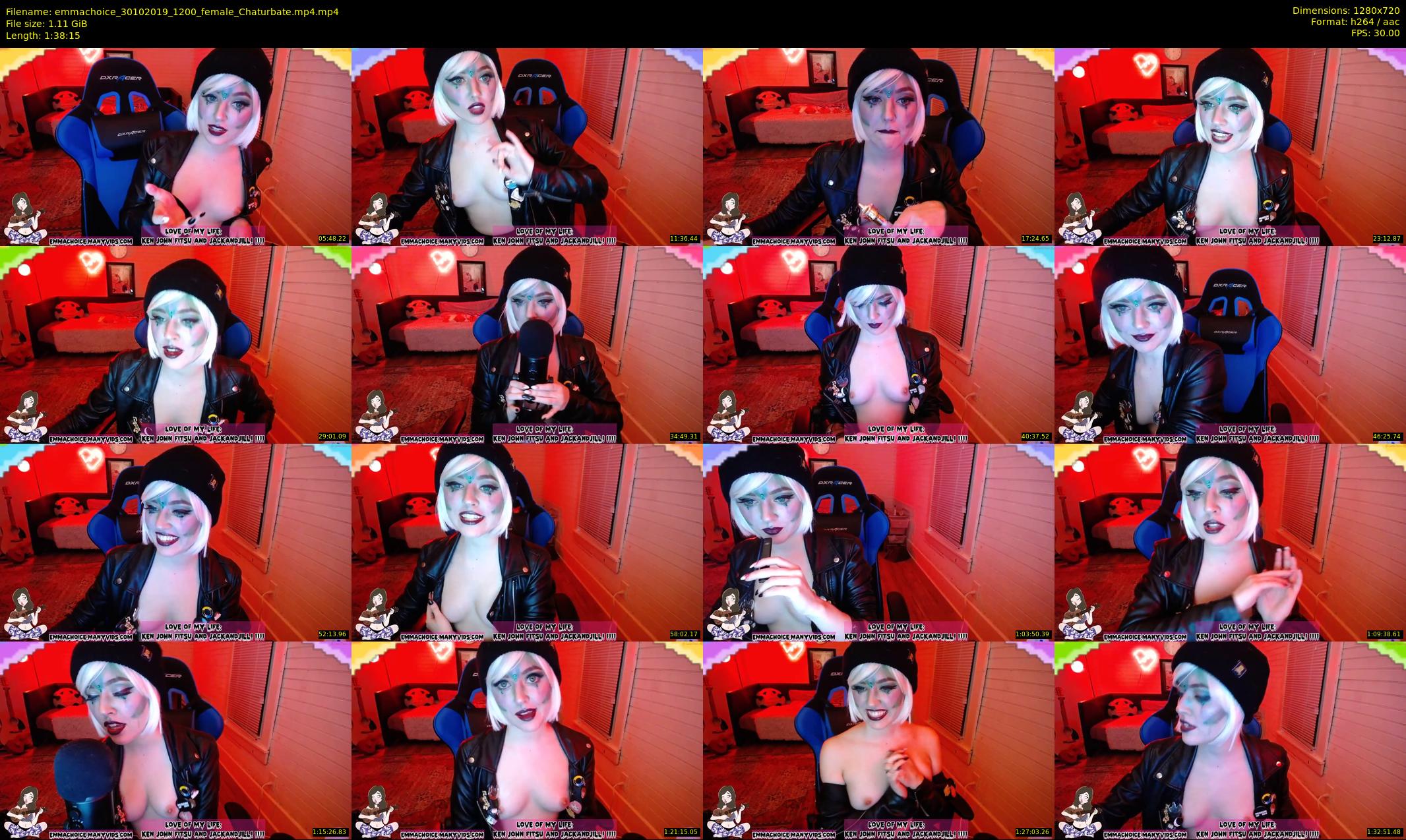 emmachoice — 99 minute Chaturbate female cam show recording, 720p, Oct 30, 2019