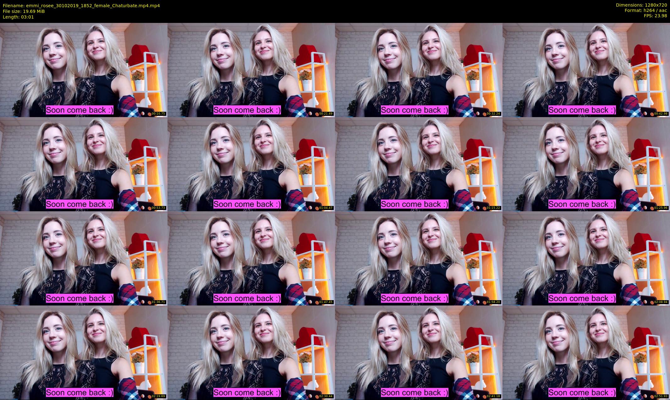 emmi_rosee — 4 minute Chaturbate female cam show recording, 720p, Oct 30, 2019