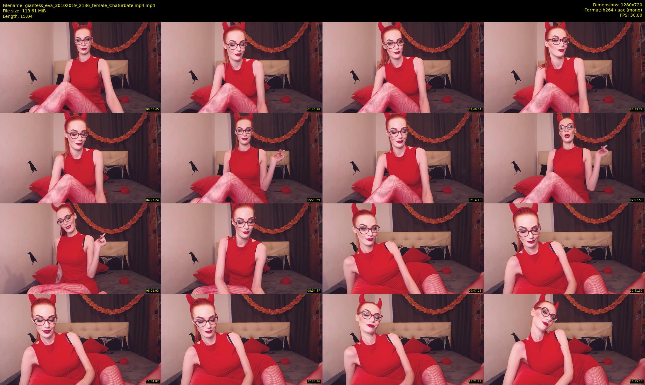 giantess_eva — 16 minute Chaturbate female cam show recording, 720p, Oct 30, 2019