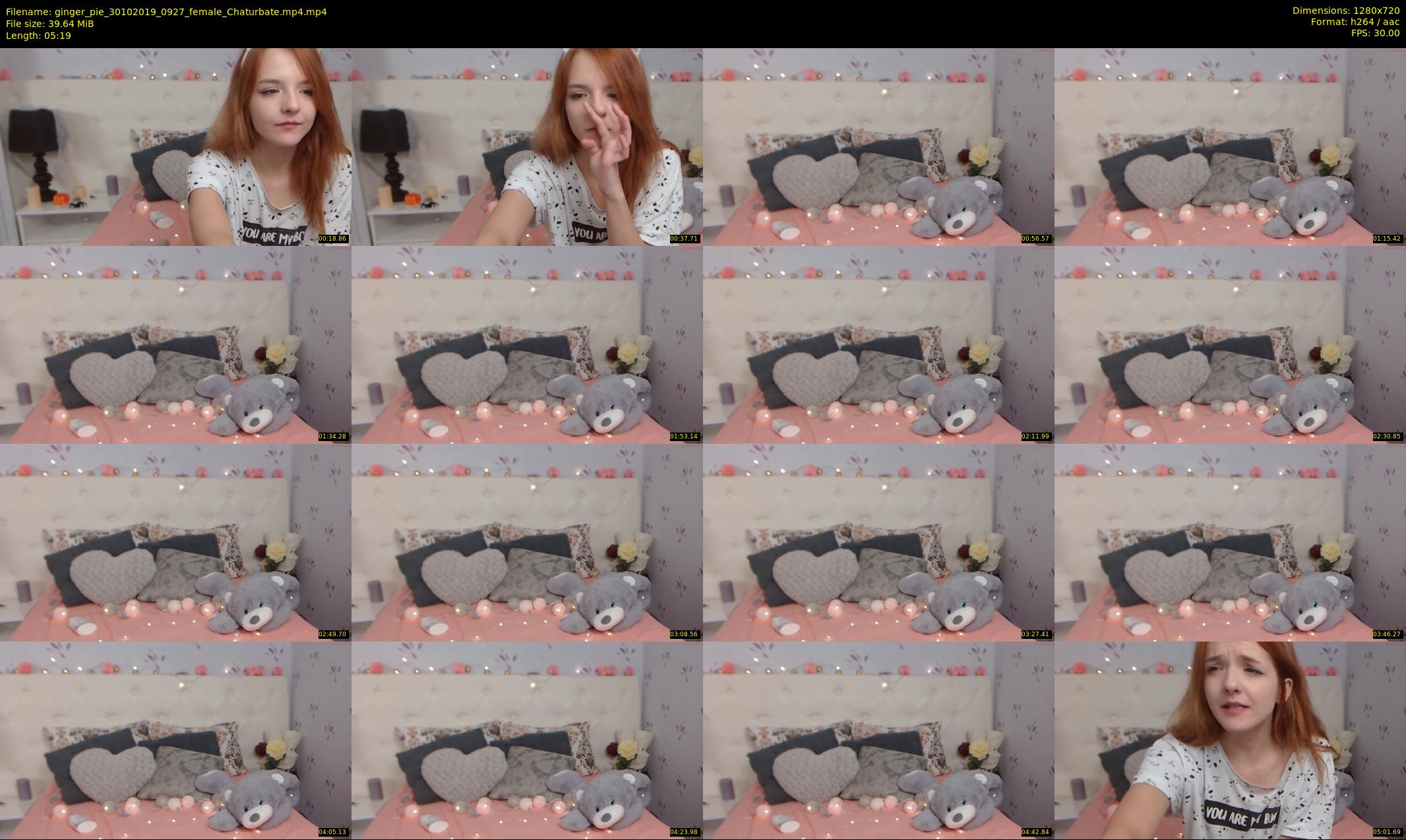ginger_pie — 6 minute Chaturbate female cam show recording, 720p, Oct 30, 2019