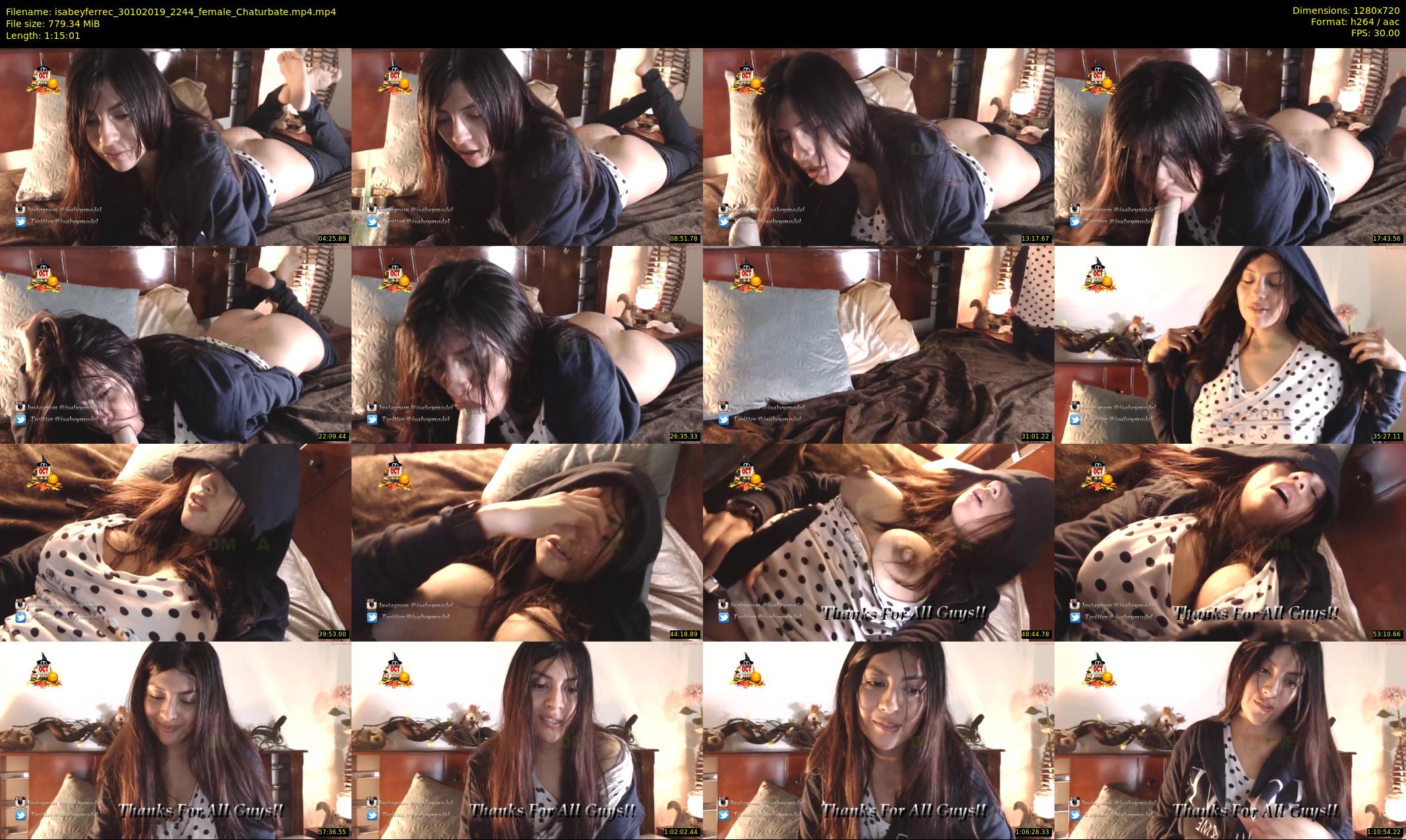 isabeyferrec — 76 minute Chaturbate female cam show recording, 720p, Oct 30, 2019