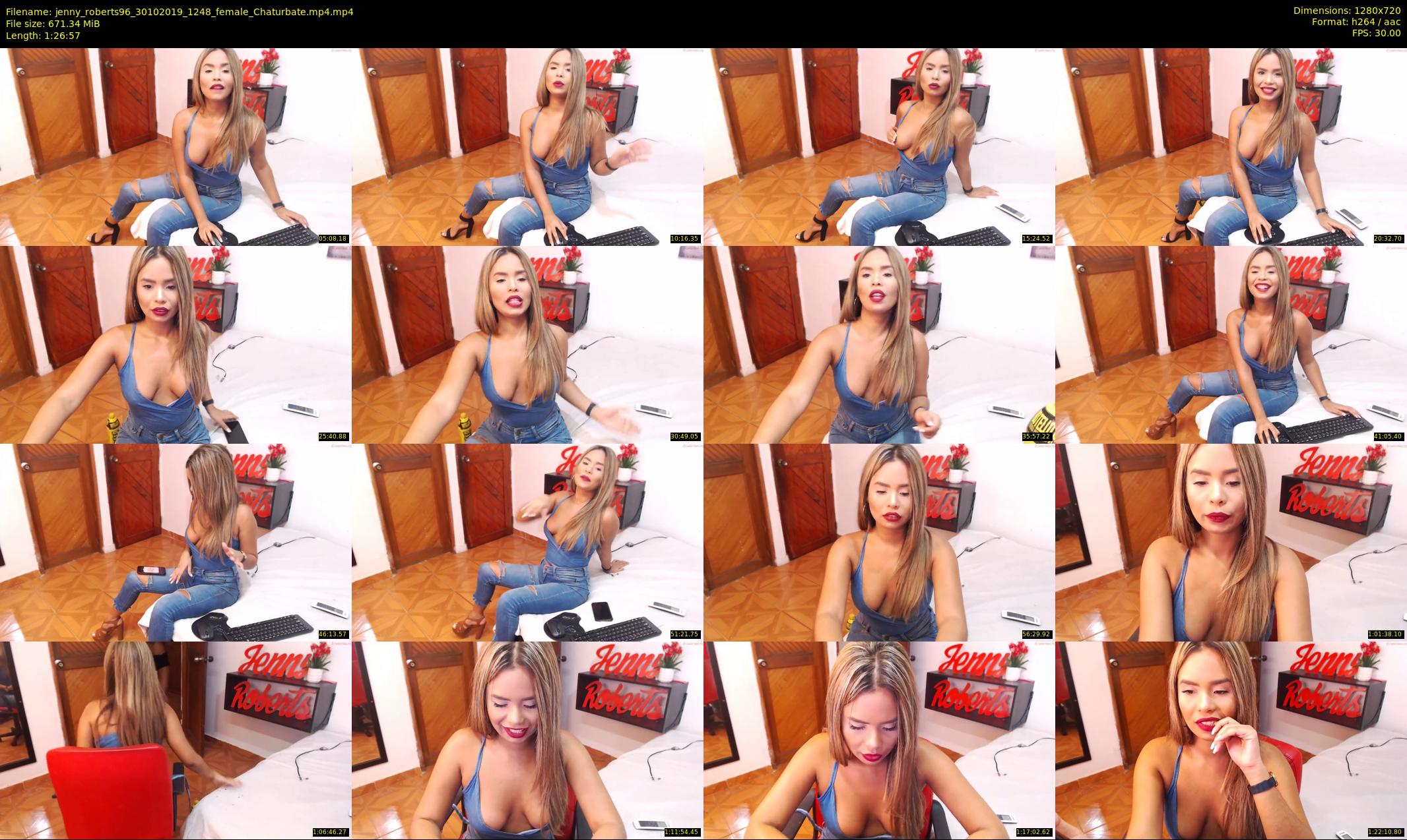 jenny_roberts96 — 87 minute Chaturbate female cam show recording, 720p, Oct 30, 2019
