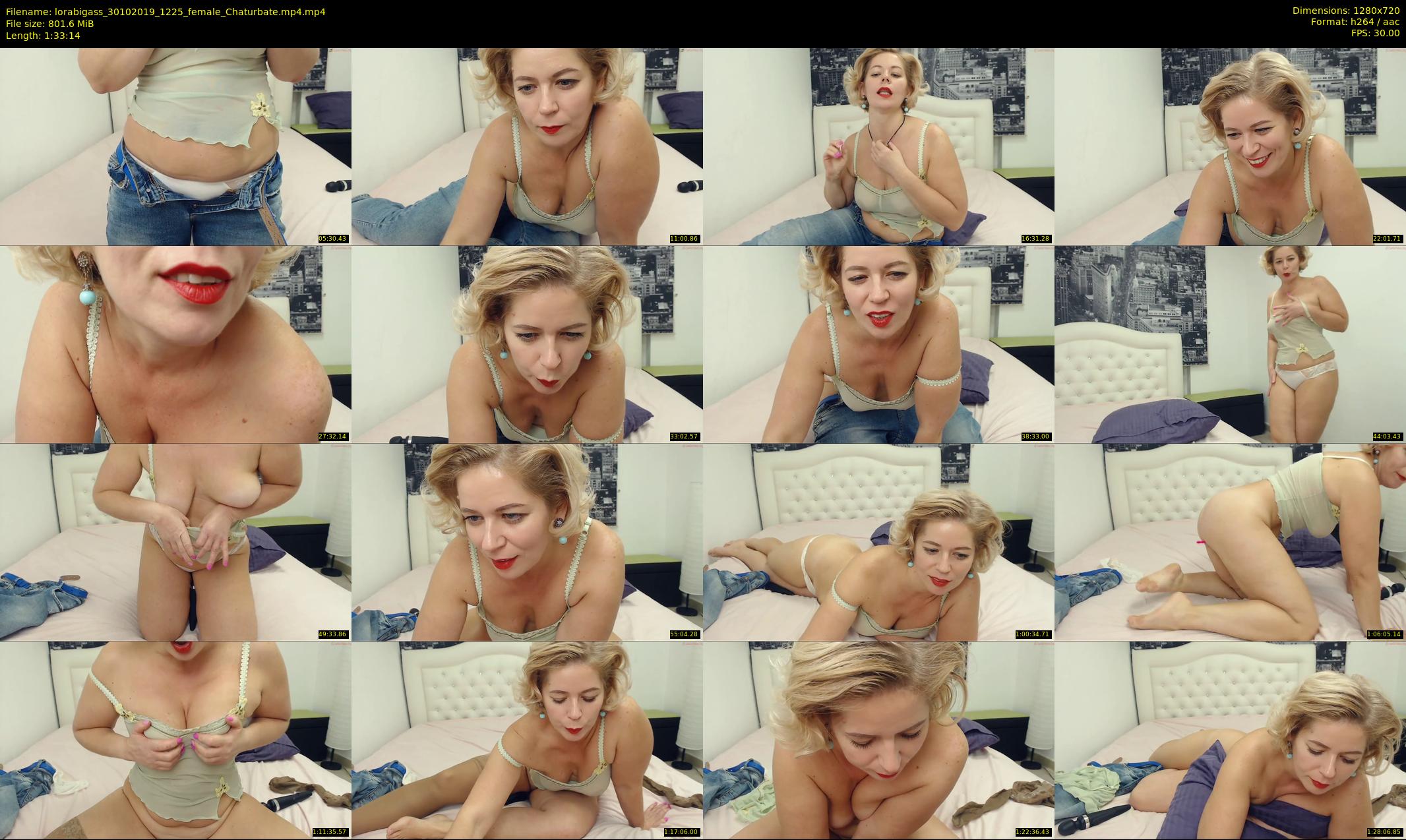 lorabigass — 94 minute Chaturbate female cam show recording, 720p, Oct 30, 2019