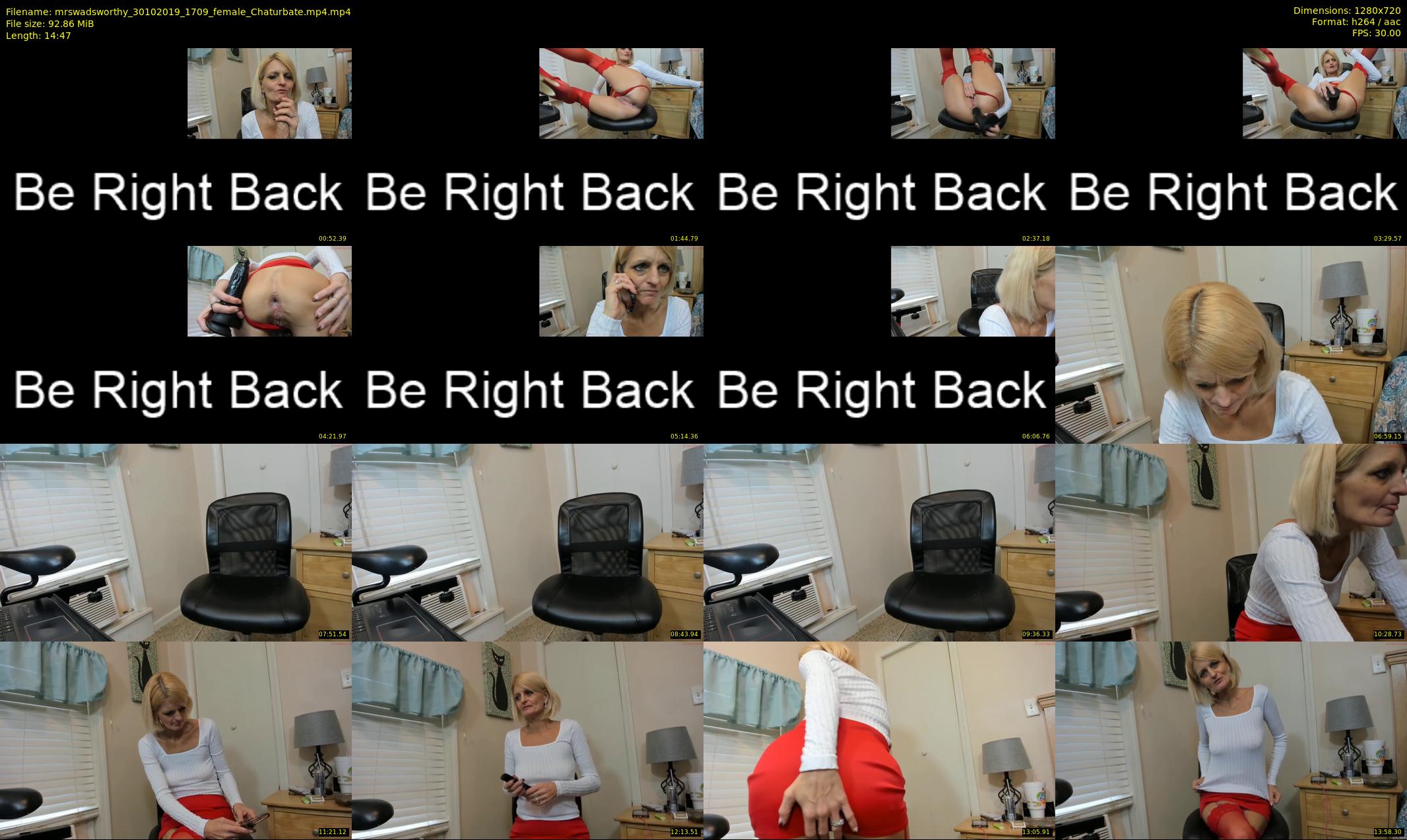 mrswadsworthy — 15 minute Chaturbate female cam show recording, 720p, Oct 30, 2019