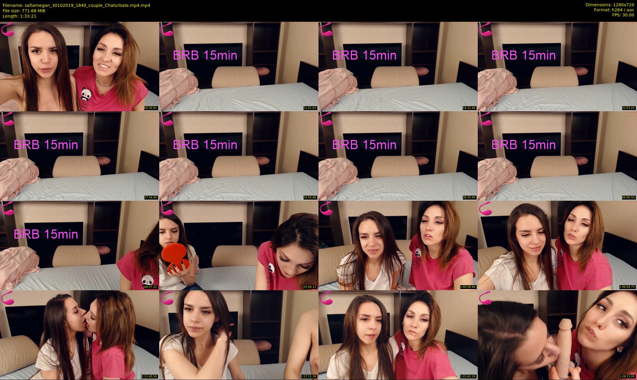 safiamegan — 94 minute Chaturbate couple cam show recording, 720p, Oct 30, 2019