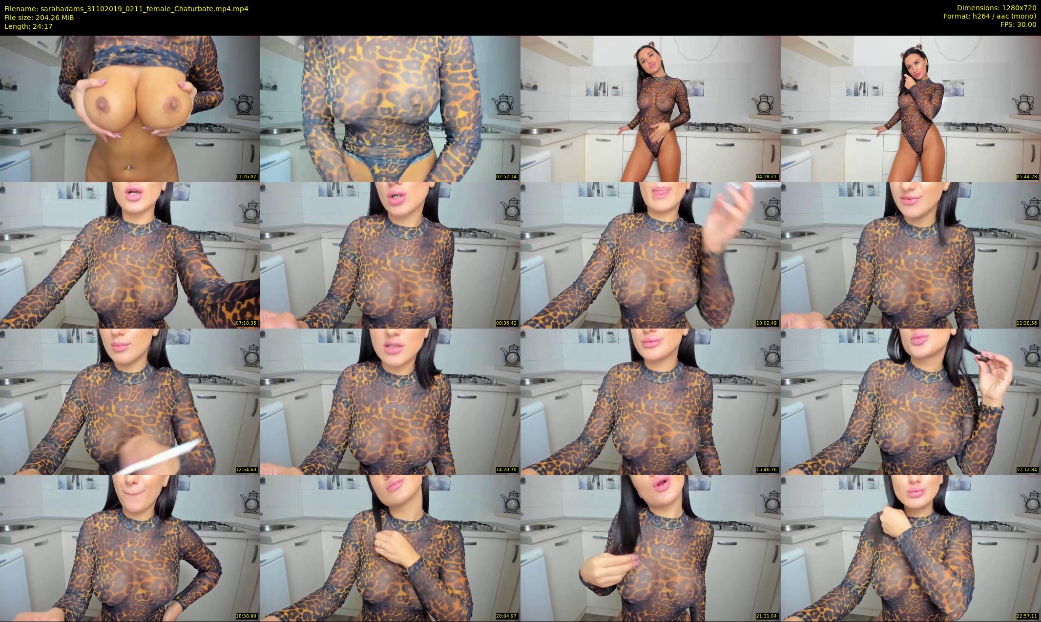 sarahadams — 25 minute Chaturbate female cam show recording, 720p, Oct 31, 2019