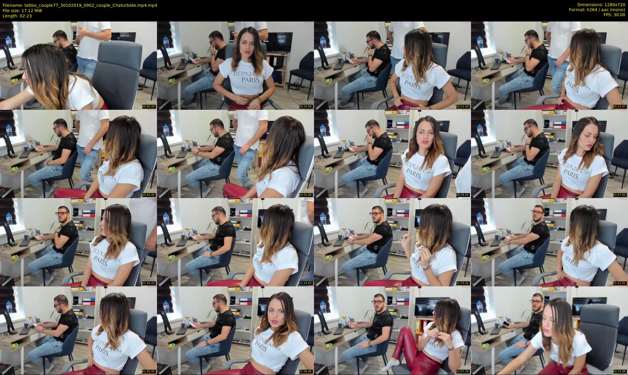 tattoo_couple77 — 3 minute Chaturbate couple cam show recording, 720p, Oct 30, 2019