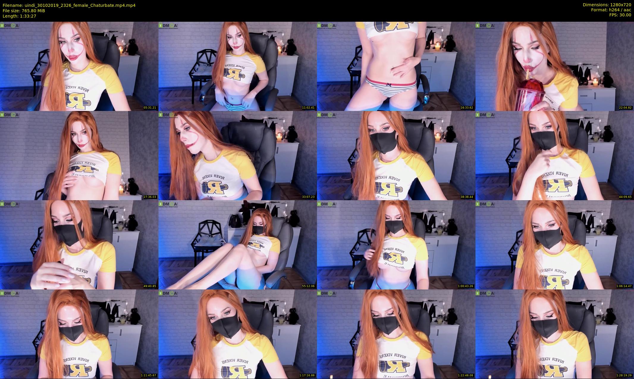 uindi — 94 minute Chaturbate female cam show recording, 720p, Oct 30, 2019