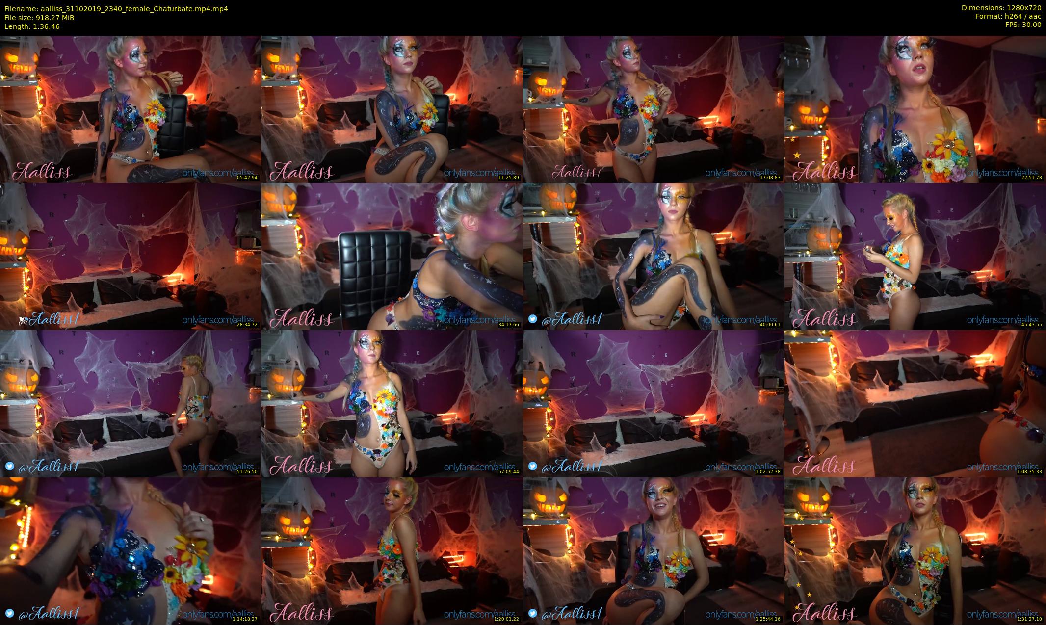 aalliss — 97 minute Chaturbate female cam show recording, 720p, Oct 31, 2019