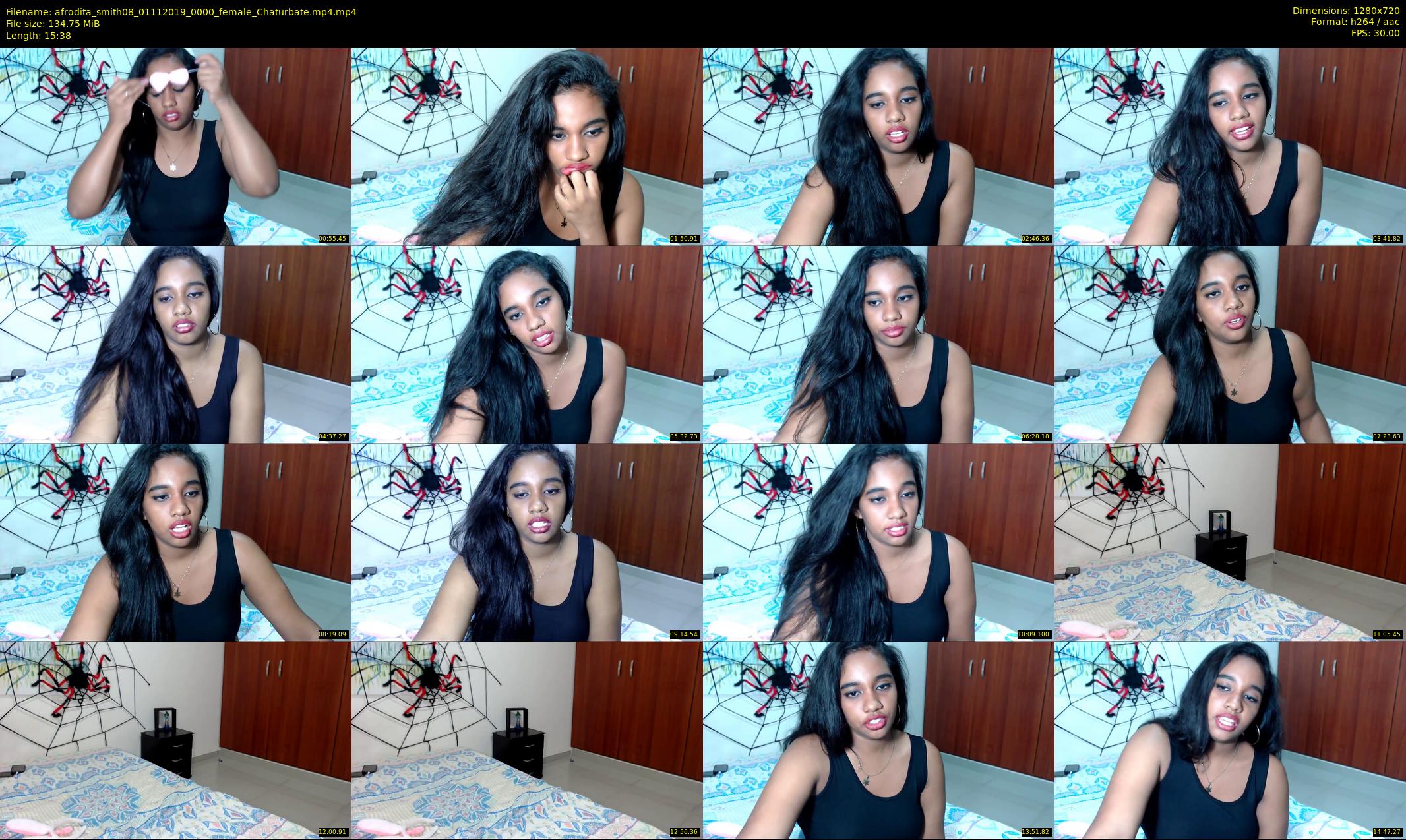afrodita_smith08 — 16 minute Chaturbate female cam show recording, 720p, Nov 1, 2019
