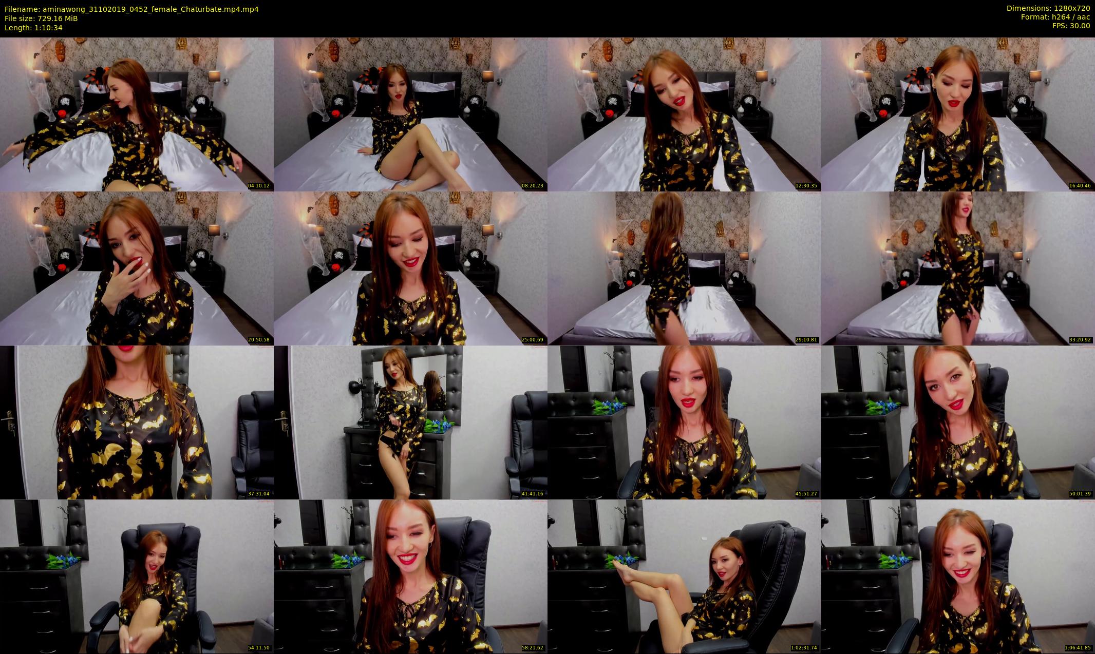 aminawong — 71 minute Chaturbate female cam show recording, 720p, Oct 31, 2019