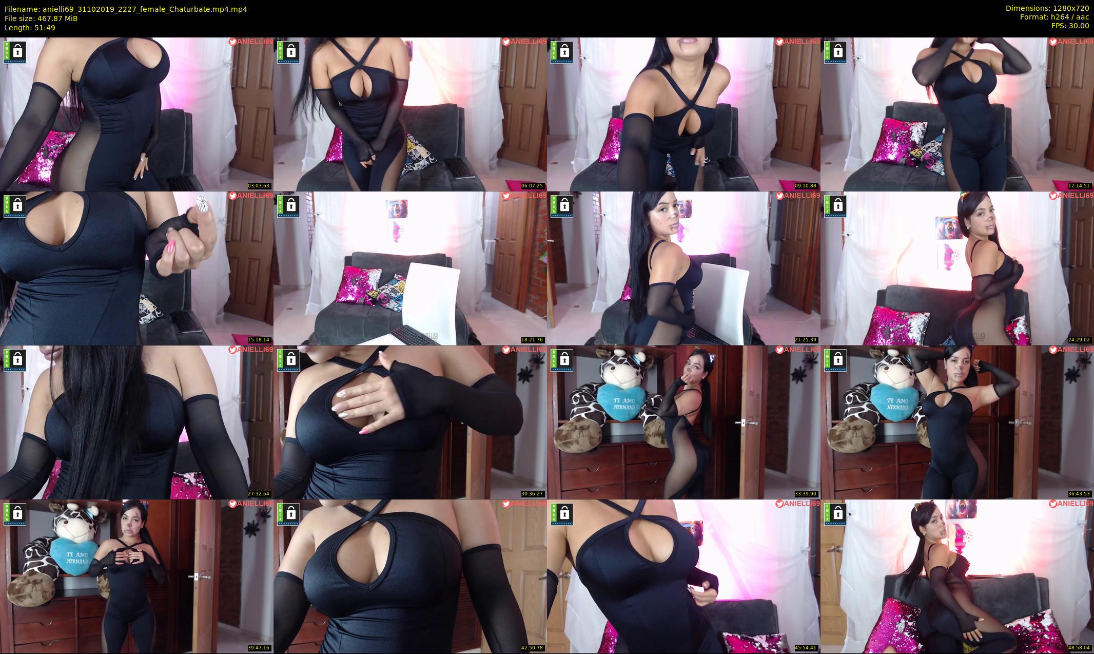 anielli69 — 52 minute Chaturbate female cam show recording, 720p, Oct 31, 2019