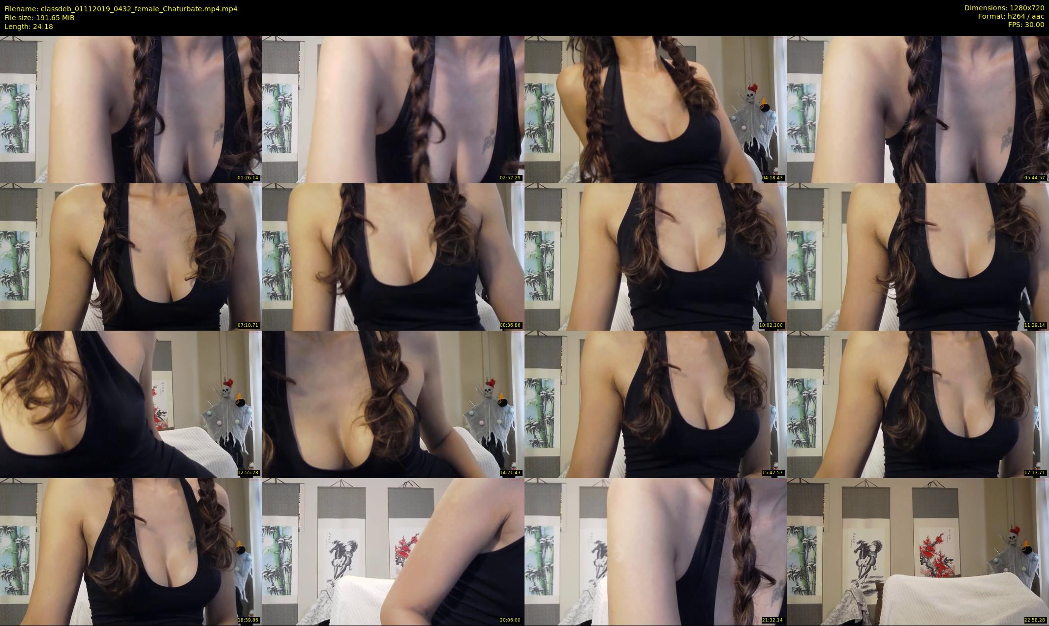 classdeb — 25 minute Chaturbate female cam show recording, 720p, Nov 1, 2019