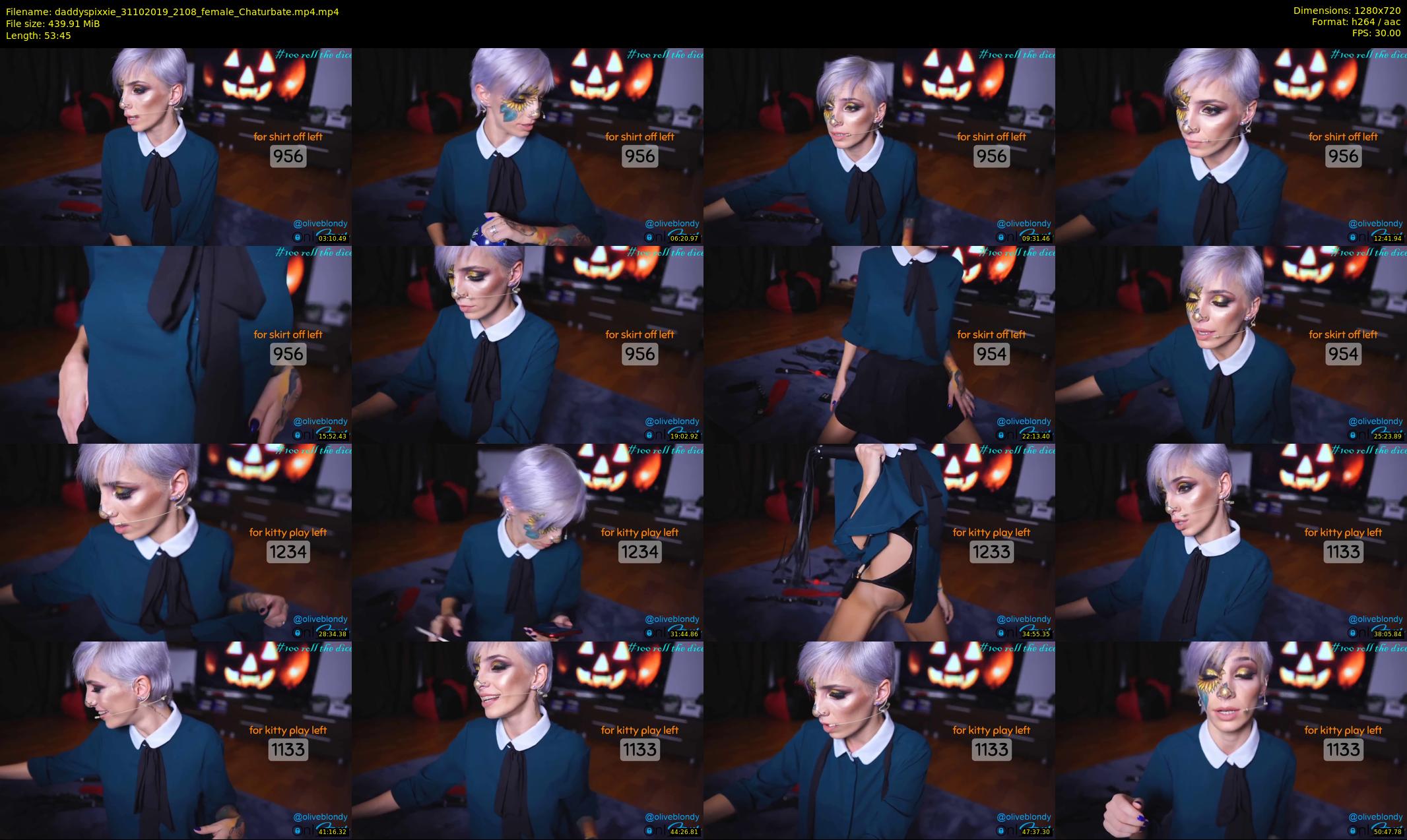 daddyspixxie — 54 minute Chaturbate female cam show recording, 720p, Oct 31, 2019