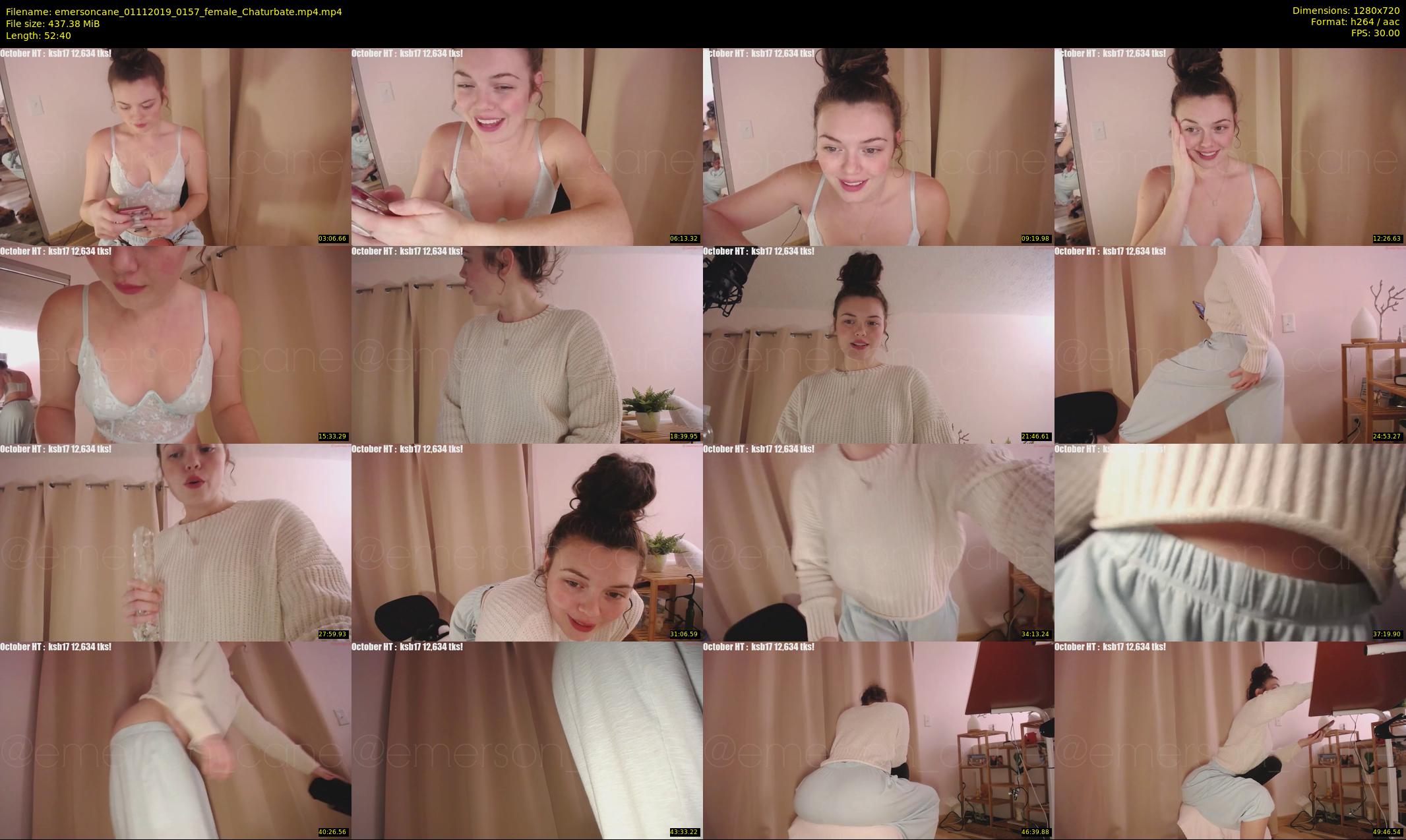 emersoncane — 53 minute Chaturbate female cam show recording, 720p, Nov 1, 2019