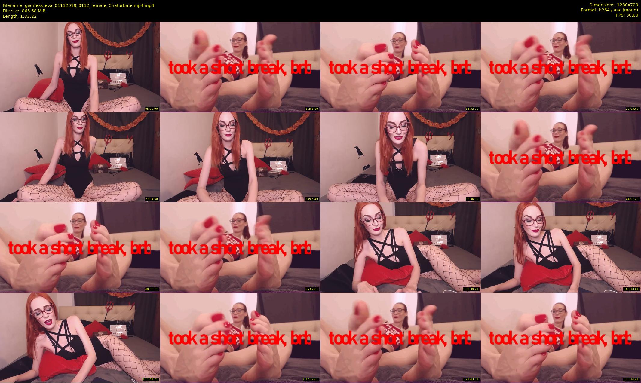 giantess_eva — 94 minute Chaturbate female cam show recording, 720p, Nov 1, 2019