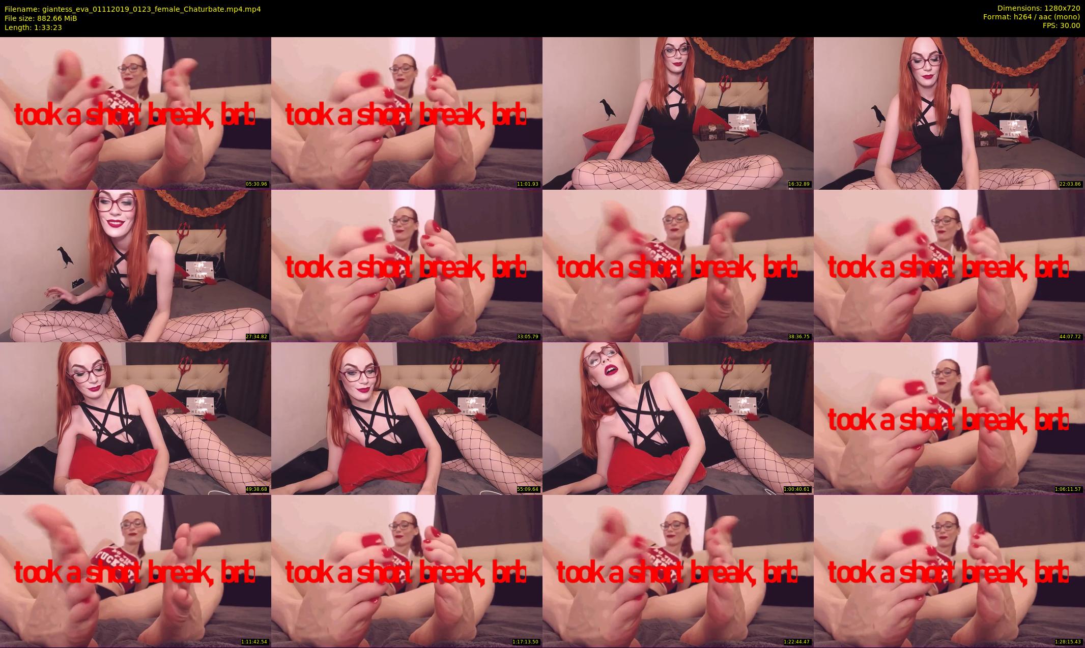 giantess_eva — 94 minute Chaturbate female cam show recording, 720p, Nov 1, 2019