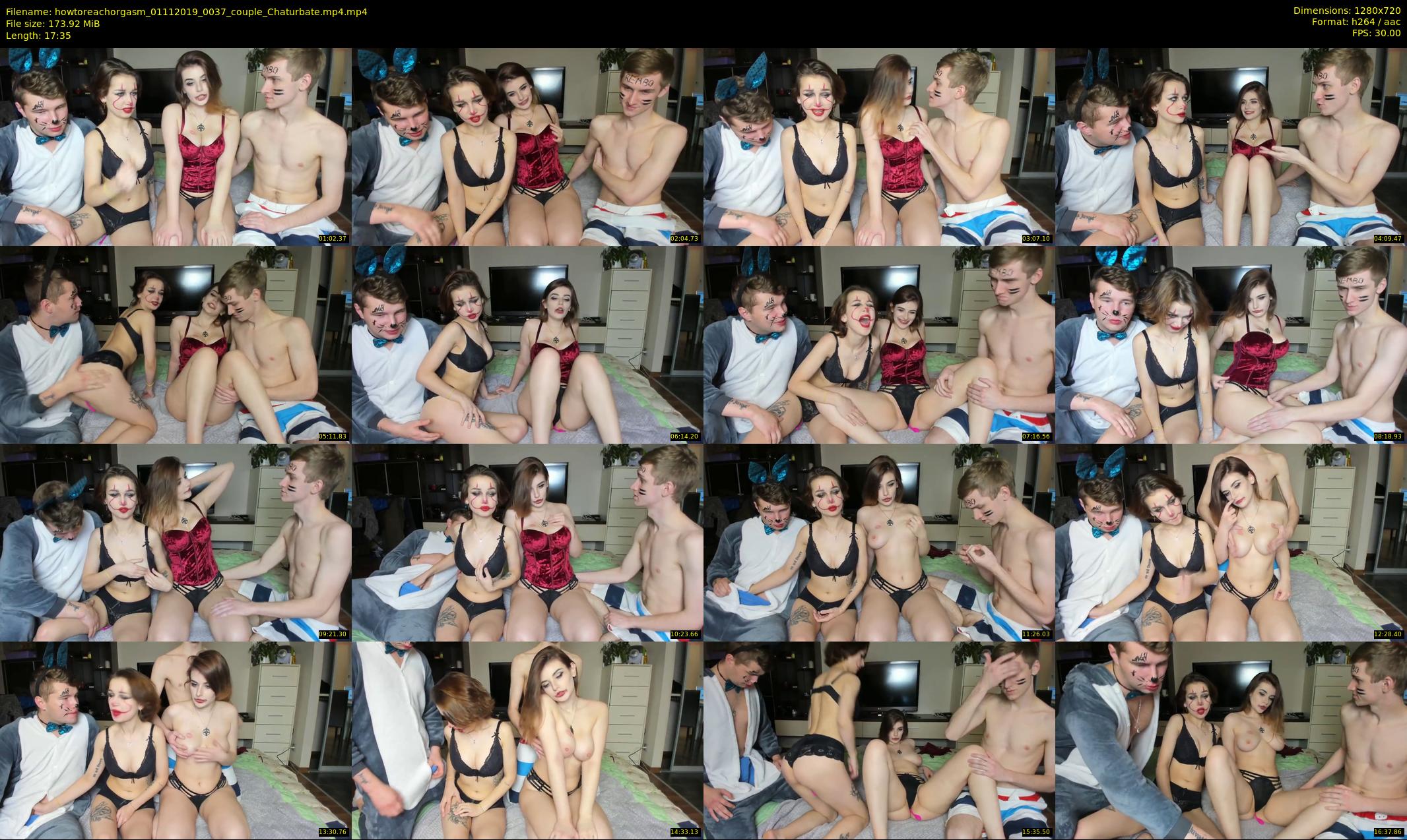 howtoreachorgasm — 18 minute Chaturbate couple cam show recording, 720p, Nov 1, 2019