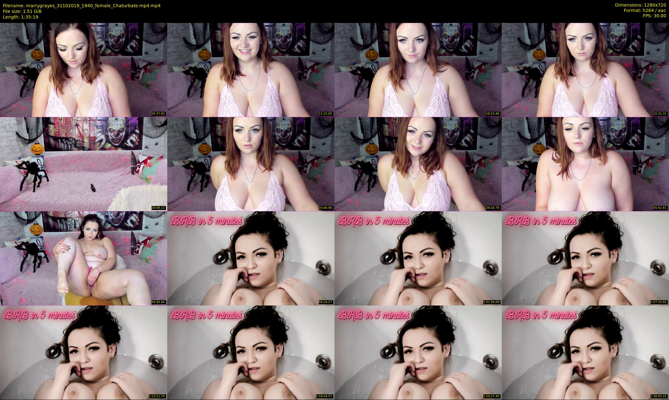 marrygrayes — 96 minute Chaturbate female cam show recording, 720p, Oct 31, 2019