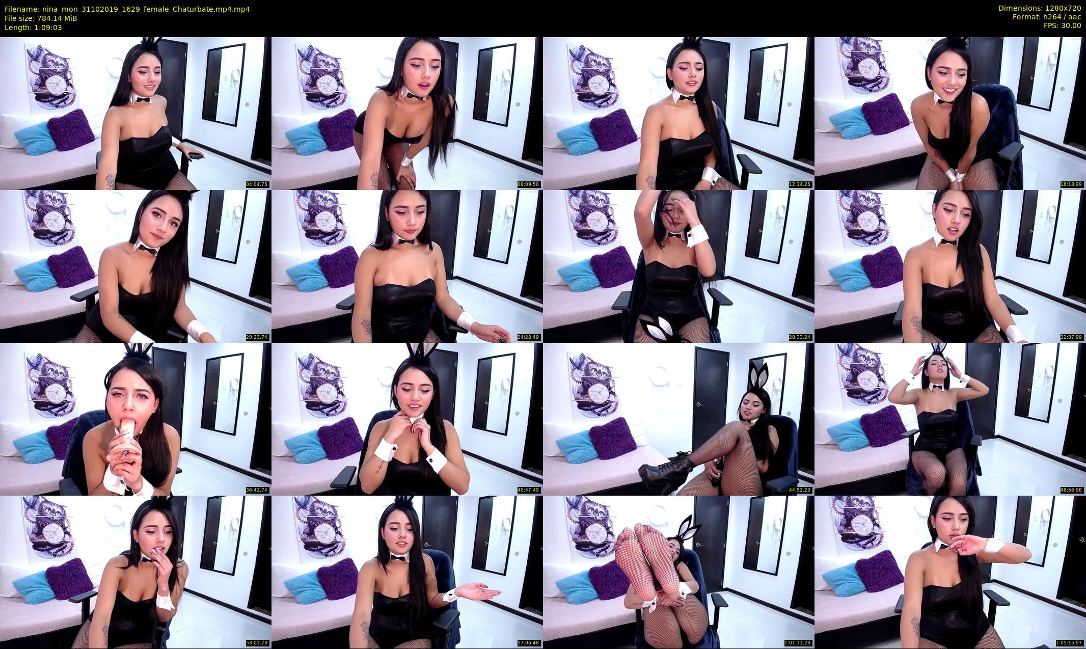 nina_mon — 70 minute Chaturbate female cam show recording, 720p, Oct 31, 2019