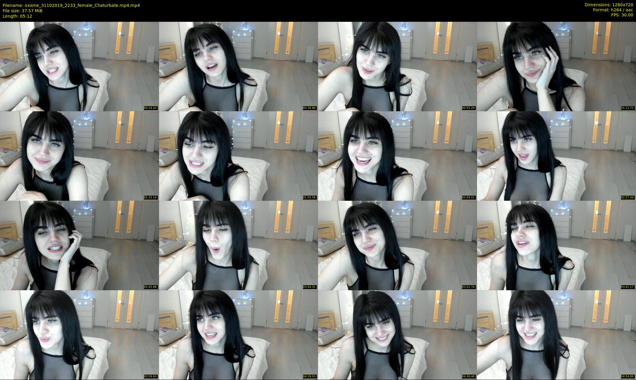 oxxme — 6 minute Chaturbate female cam show recording, 720p, Oct 31, 2019