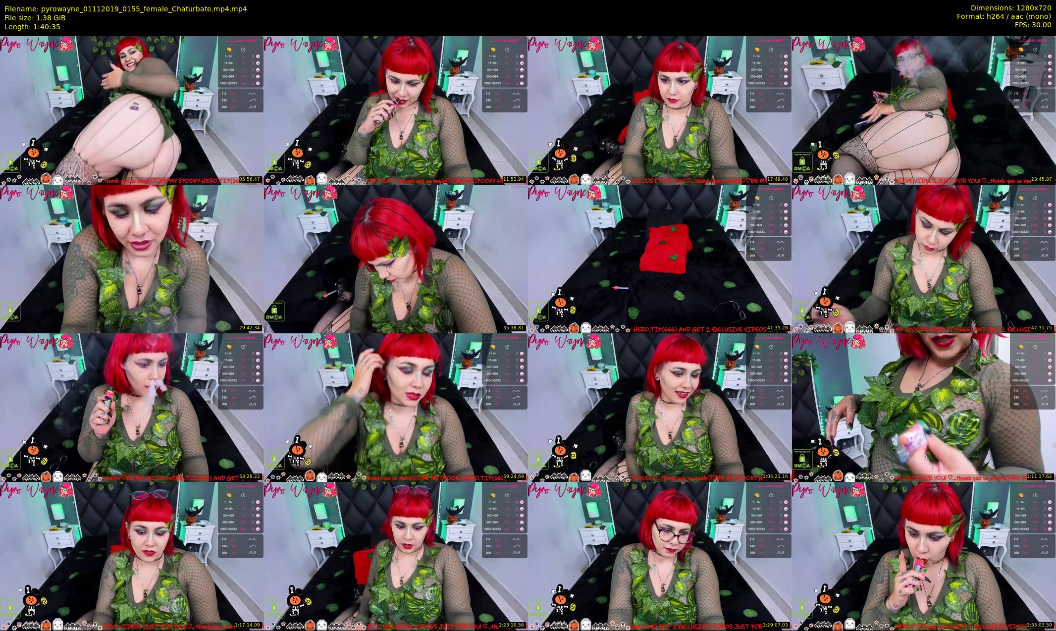 pyrowayne — 101 minute Chaturbate female cam show recording, 720p, Nov 1, 2019