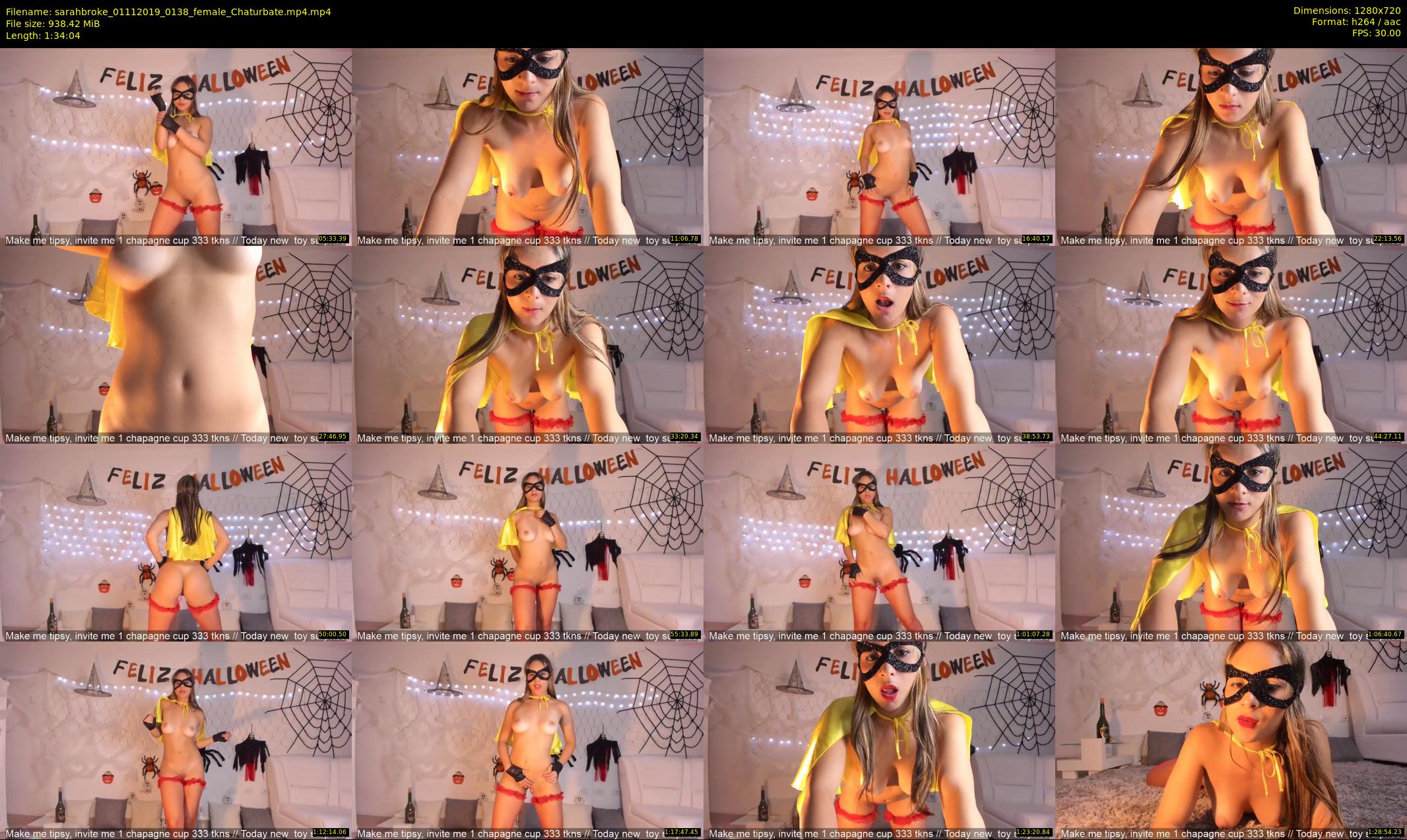 sarahbroke — 95 minute Chaturbate female cam show recording, 720p, Nov 1, 2019