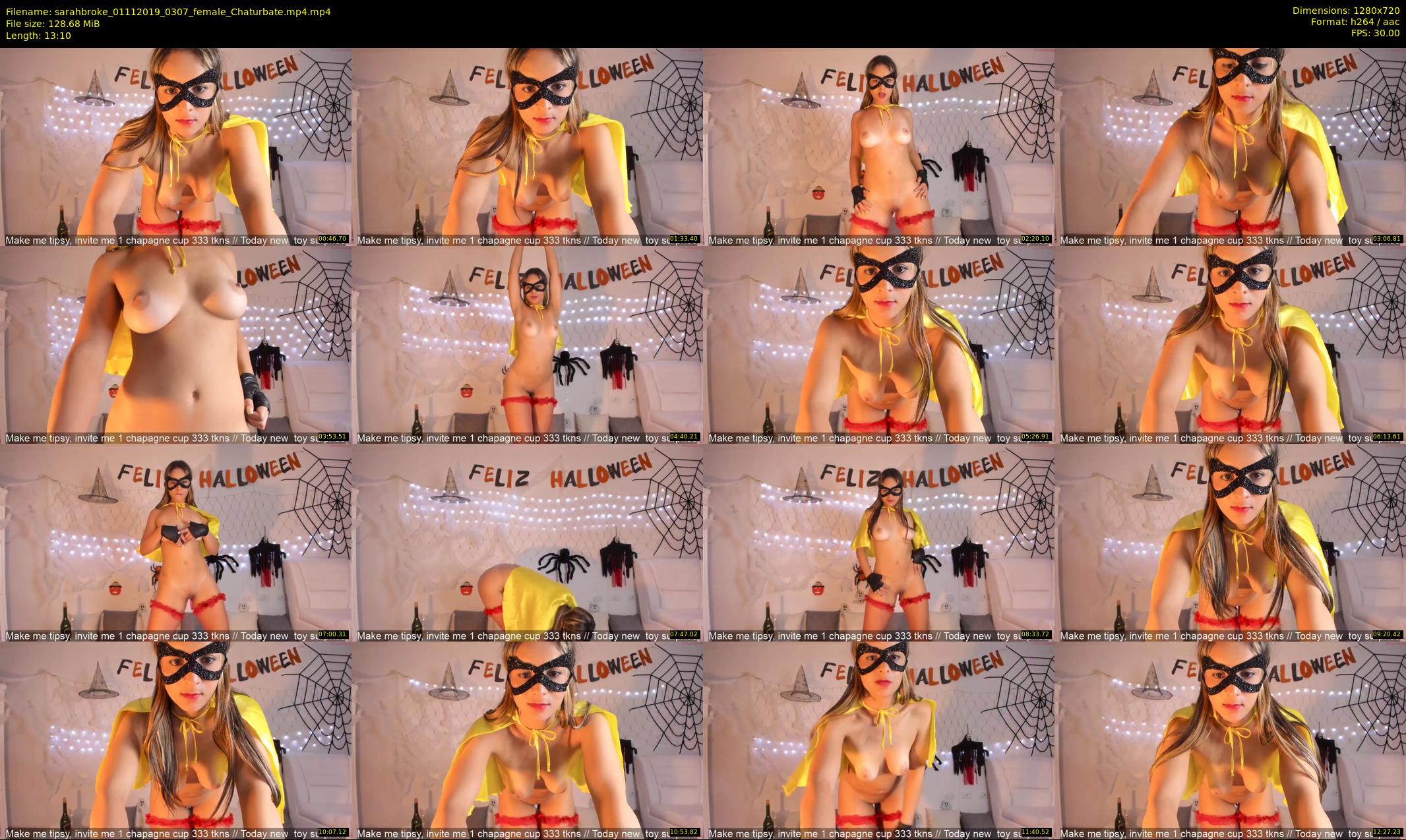 sarahbroke — 14 minute Chaturbate female cam show recording, 720p, Nov 1, 2019