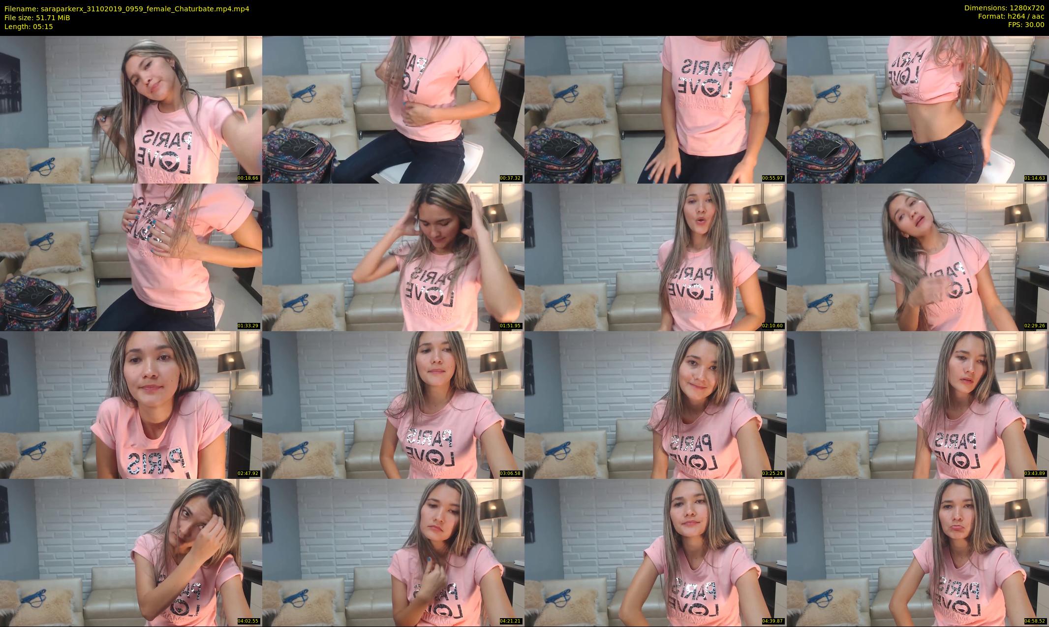 saraparkerx — 6 minute Chaturbate female cam show recording, 720p, Oct 31, 2019