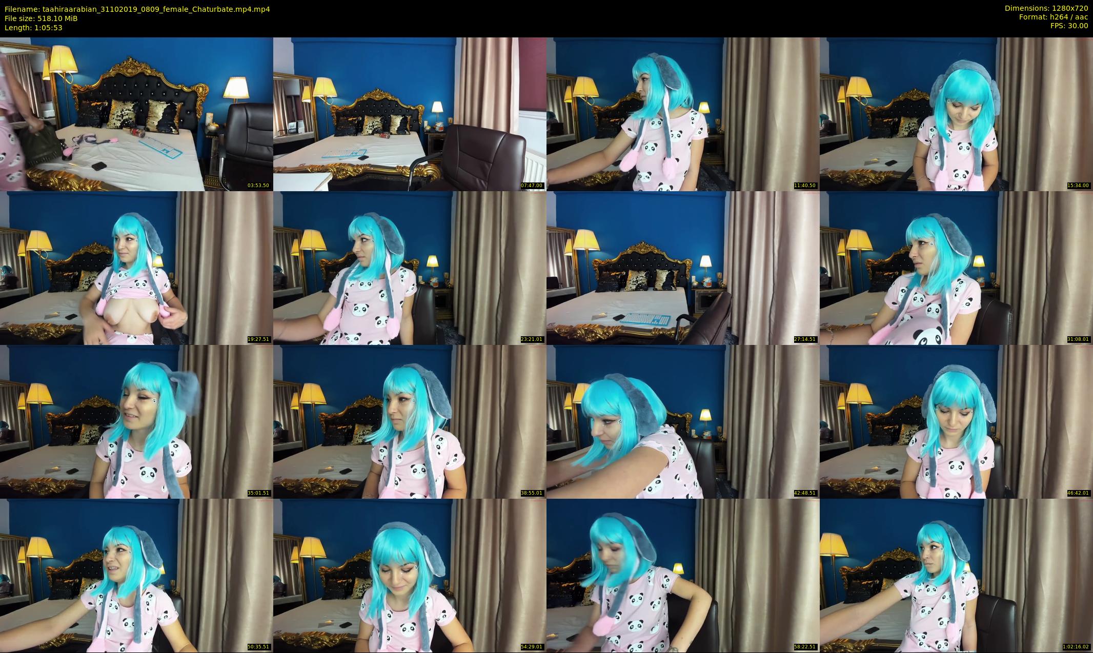 taahiraarabian — 66 minute Chaturbate female cam show recording, 720p, Oct 31, 2019