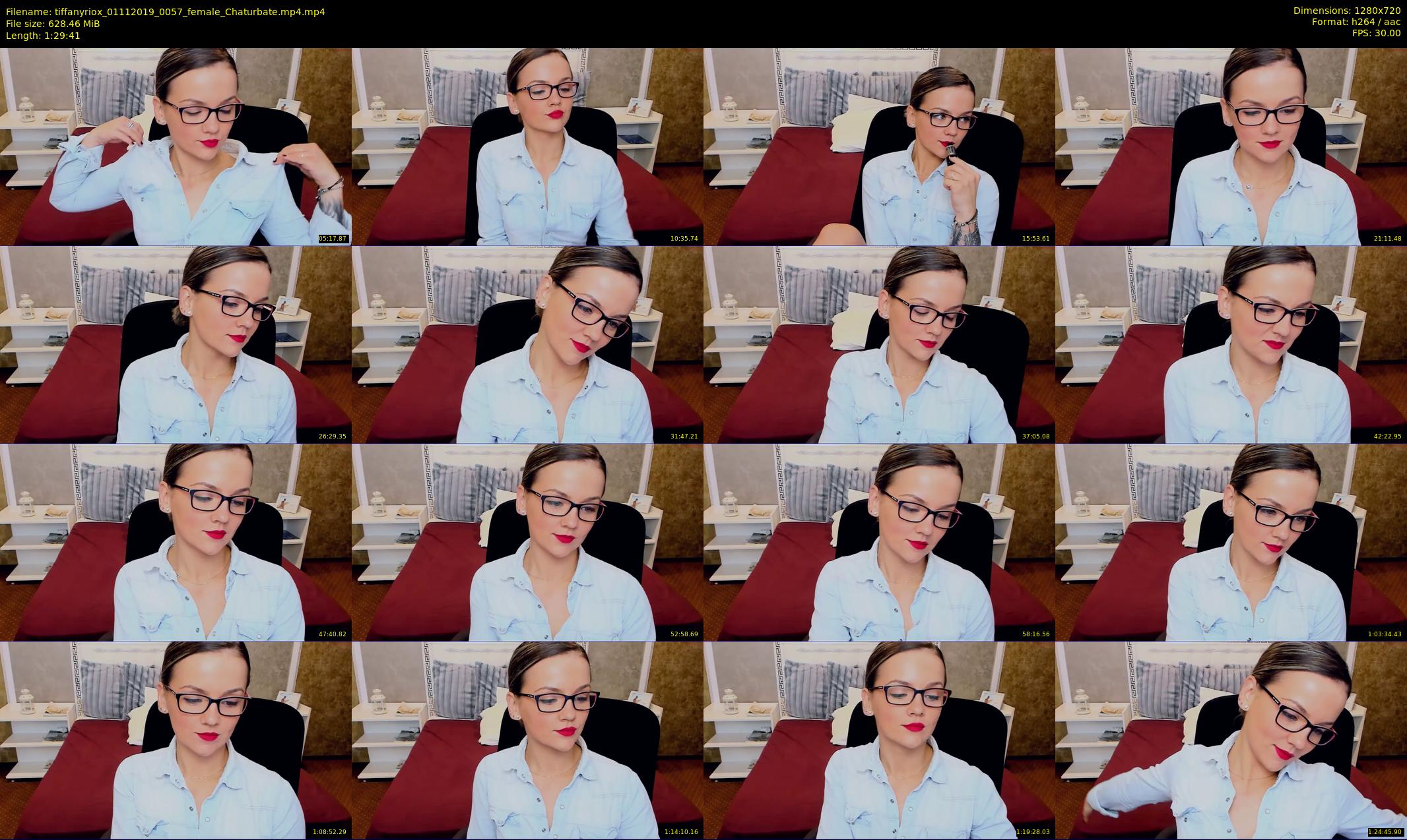tiffanyriox — 90 minute Chaturbate female cam show recording, 720p, Nov 1, 2019