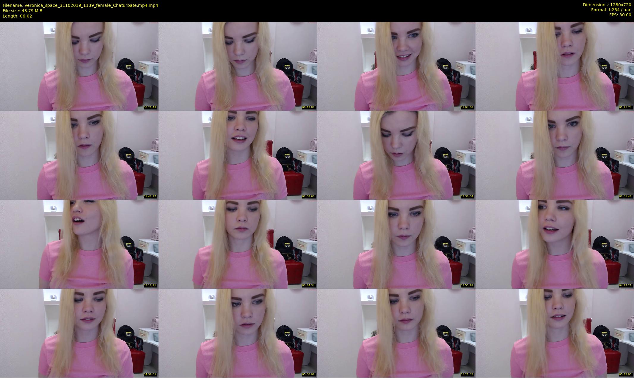 veronica_space — 7 minute Chaturbate female cam show recording, 720p, Oct 31, 2019