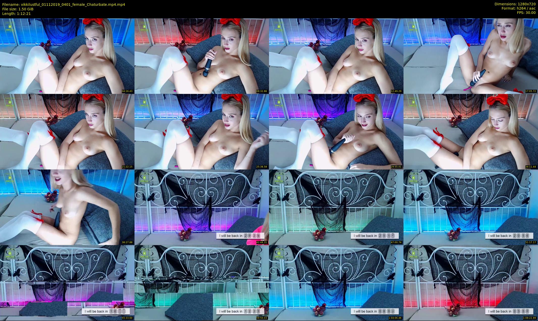 vikkilustful — 73 minute Chaturbate female cam show recording, 720p, Nov 1, 2019