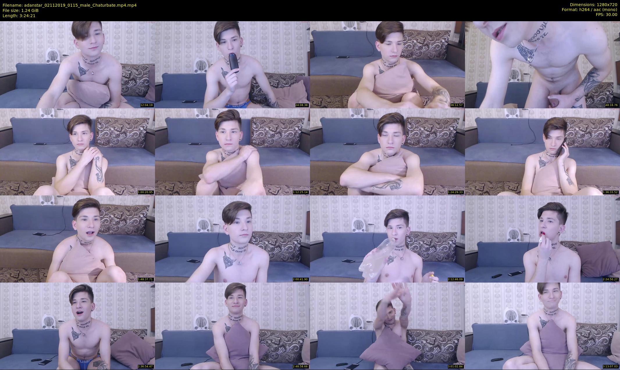 adanstar — 205 minute Chaturbate male cam show recording, 720p, Nov 2, 2019