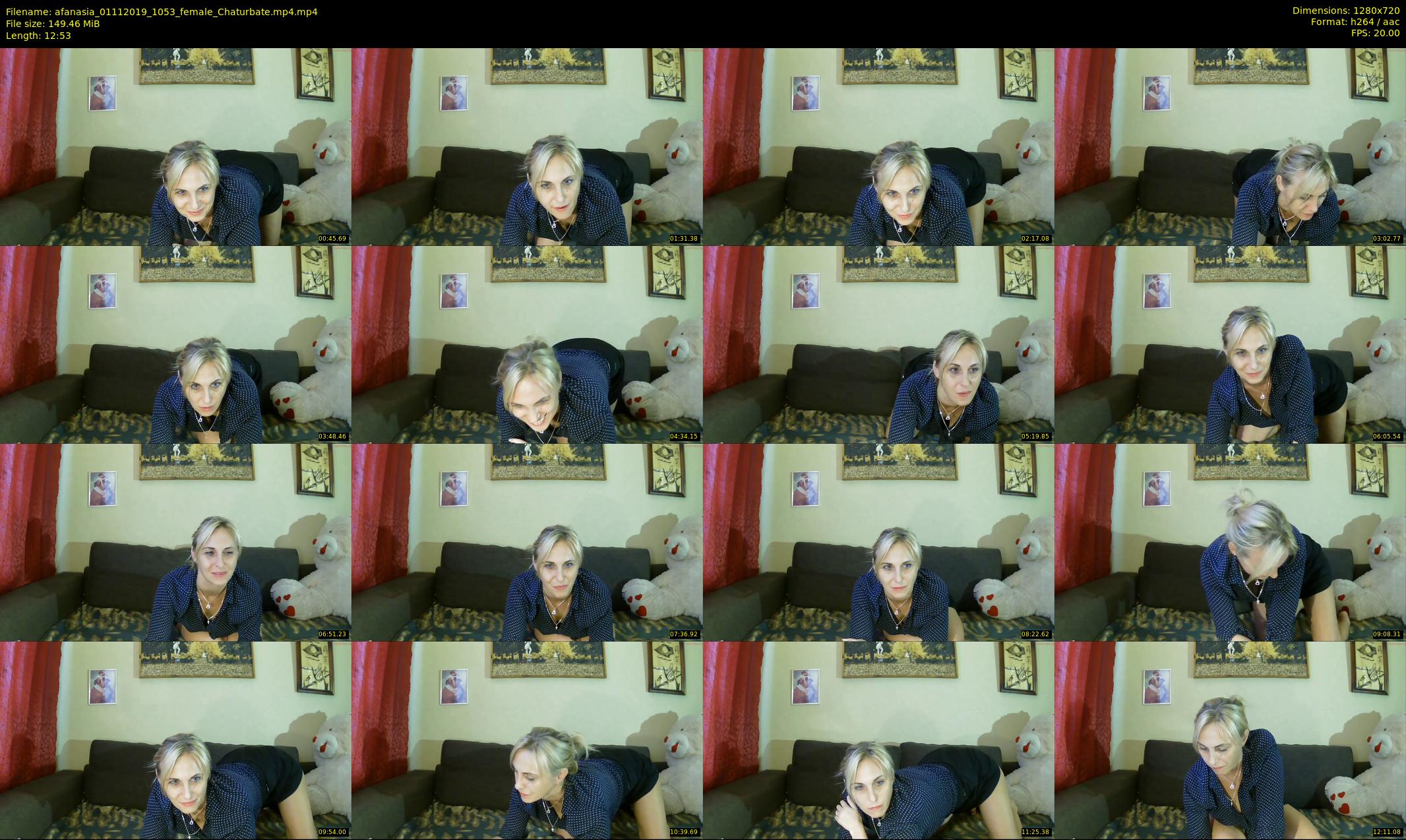 afanasia — 13 minute Chaturbate female cam show recording, 720p, Nov 1, 2019