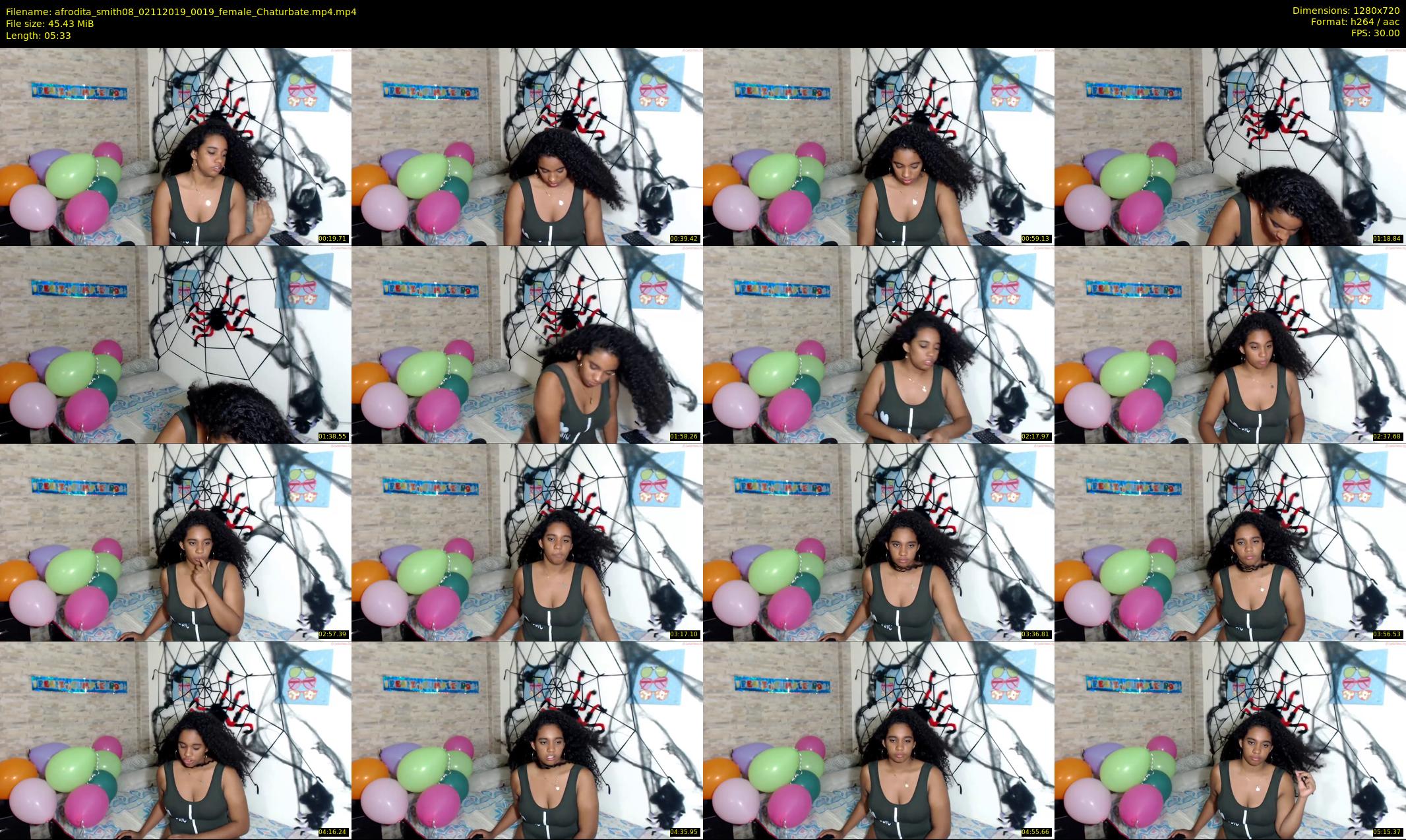 afrodita_smith08 — 6 minute Chaturbate female cam show recording, 720p, Nov 2, 2019