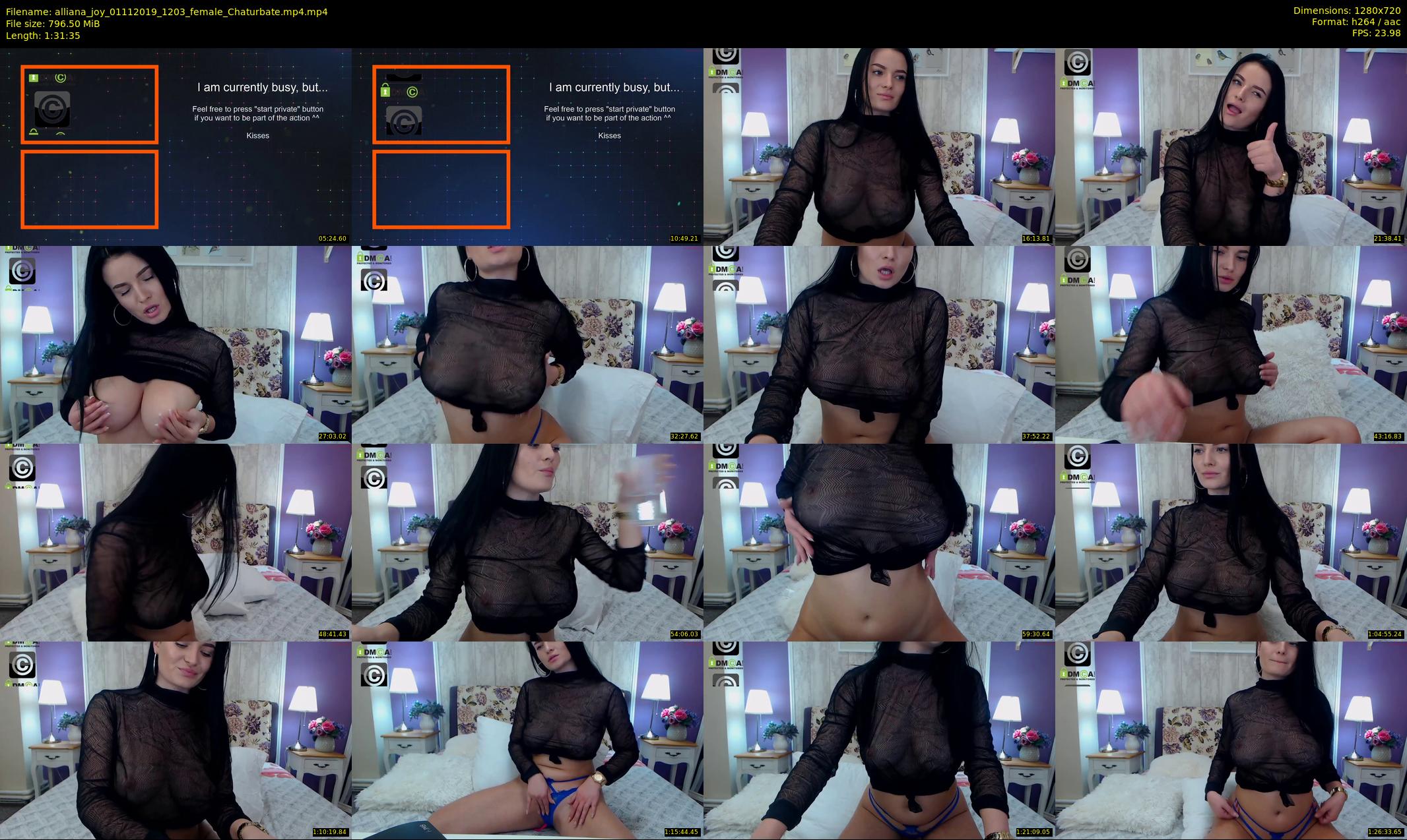 alliana_joy — 92 minute Chaturbate female cam show recording, 720p, Nov 1, 2019