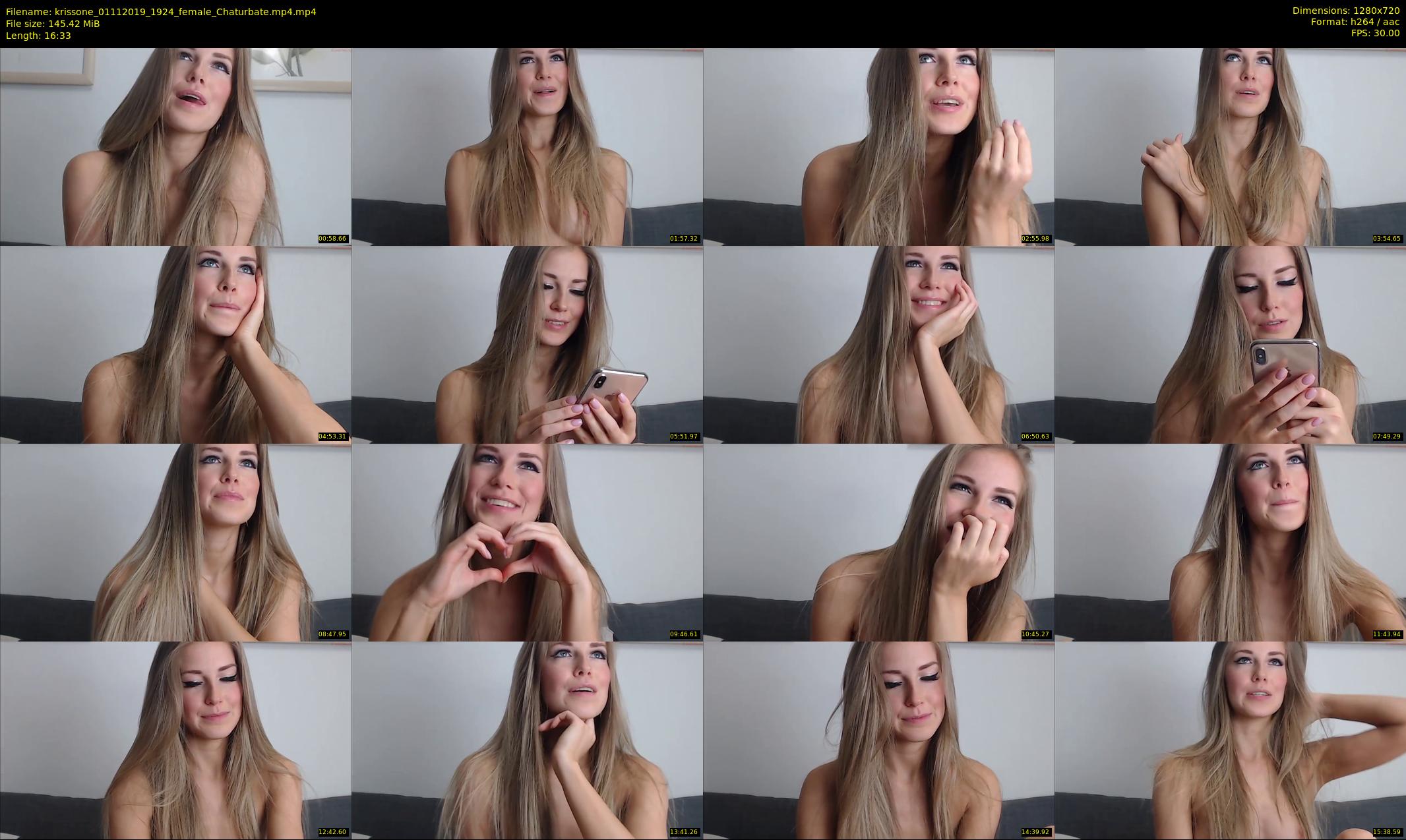 krissone — 17 minute Chaturbate female cam show recording, 720p, Nov 1, 2019