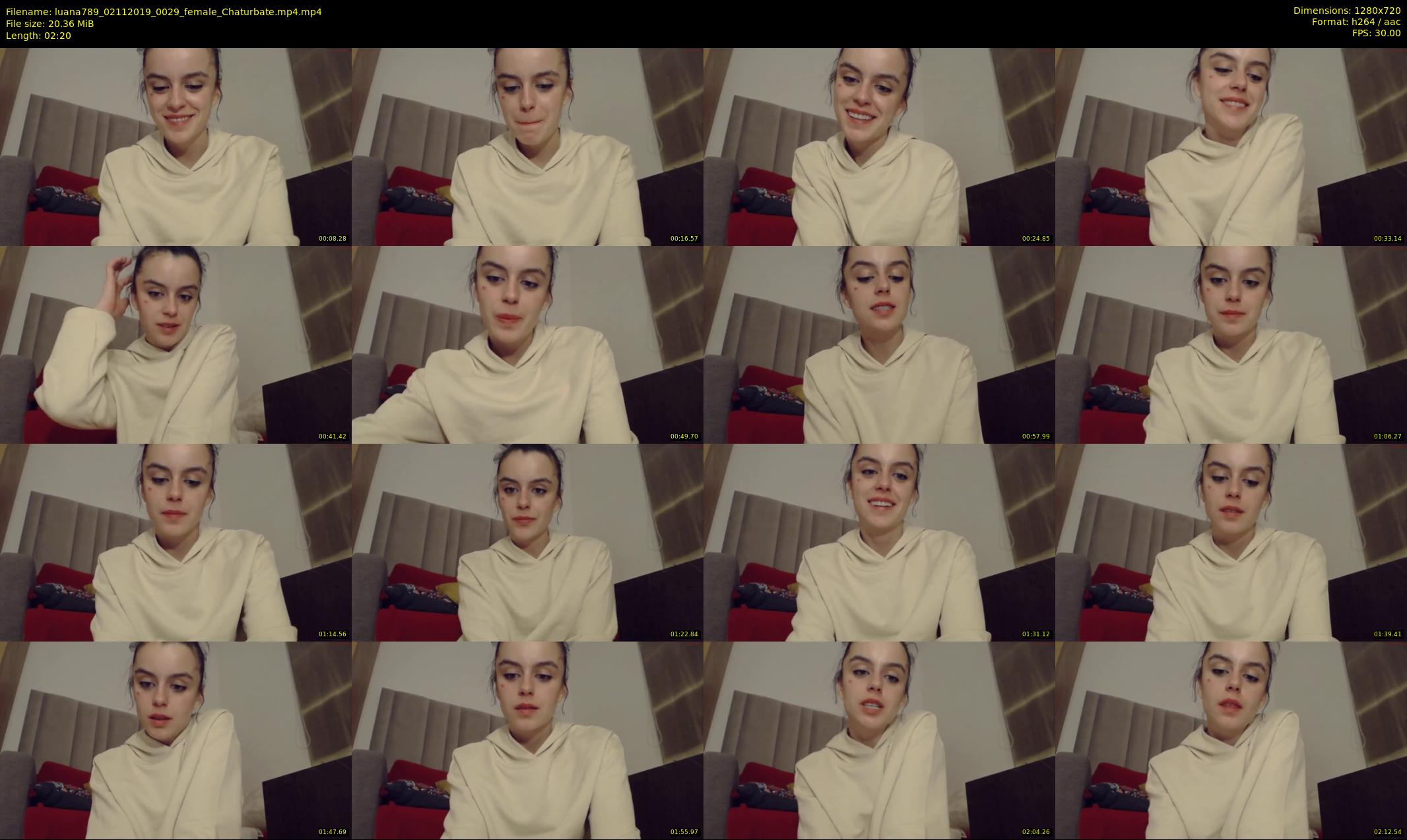 luana789 — 3 minute Chaturbate female cam show recording, 720p, Nov 2, 2019