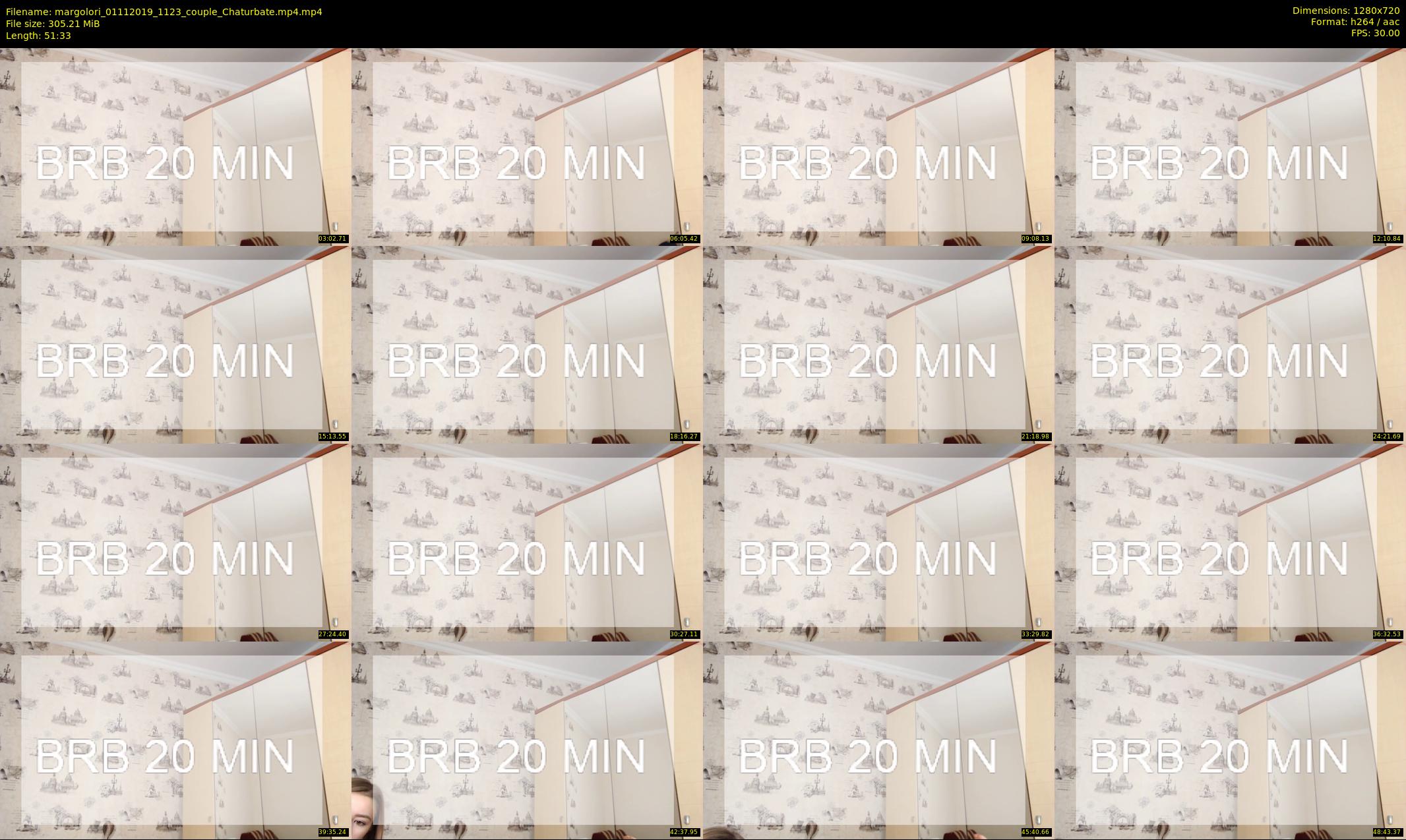 margolori — 52 minute Chaturbate couple cam show recording, 720p, Nov 1, 2019